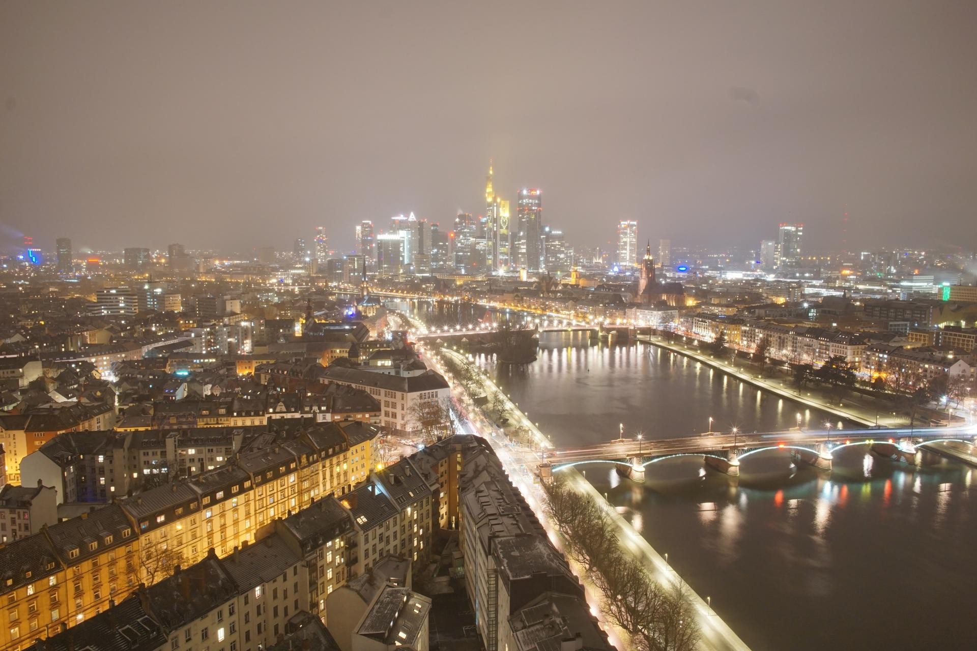 Archiv Foto Webcam Panoramablick auf die Skyline Frankfurt