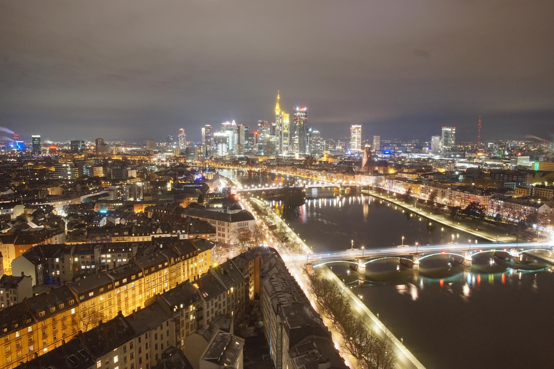 Archiv Foto Webcam Panoramablick auf die Skyline Frankfurt