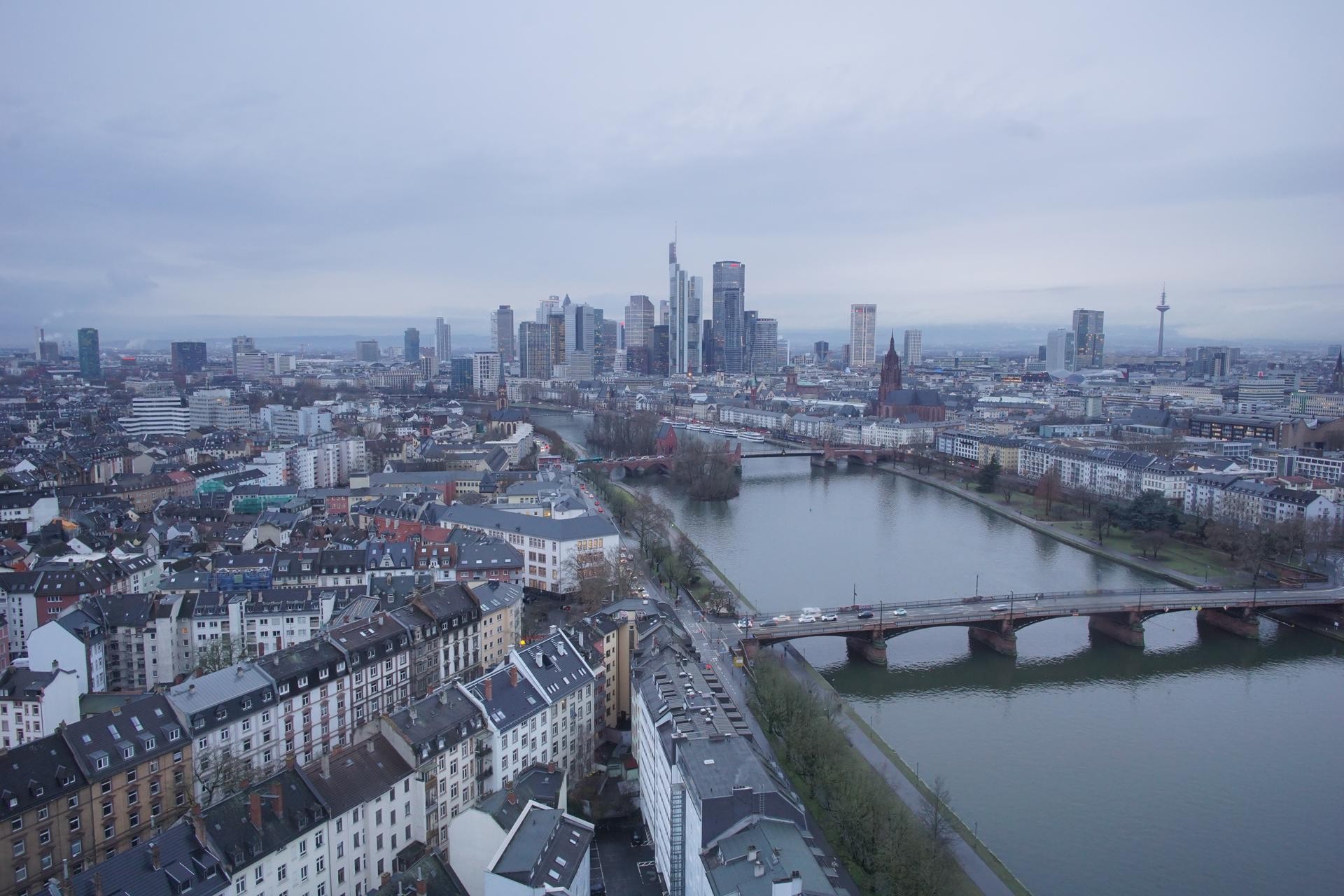 Archiv Foto Webcam Panoramablick auf die Skyline Frankfurt