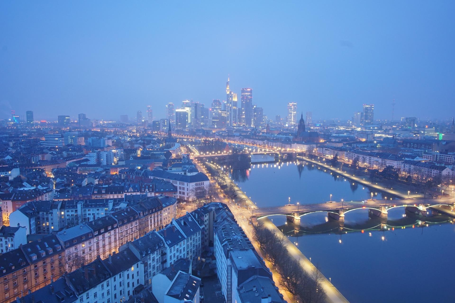 Archiv Foto Webcam Panoramablick auf die Skyline Frankfurt