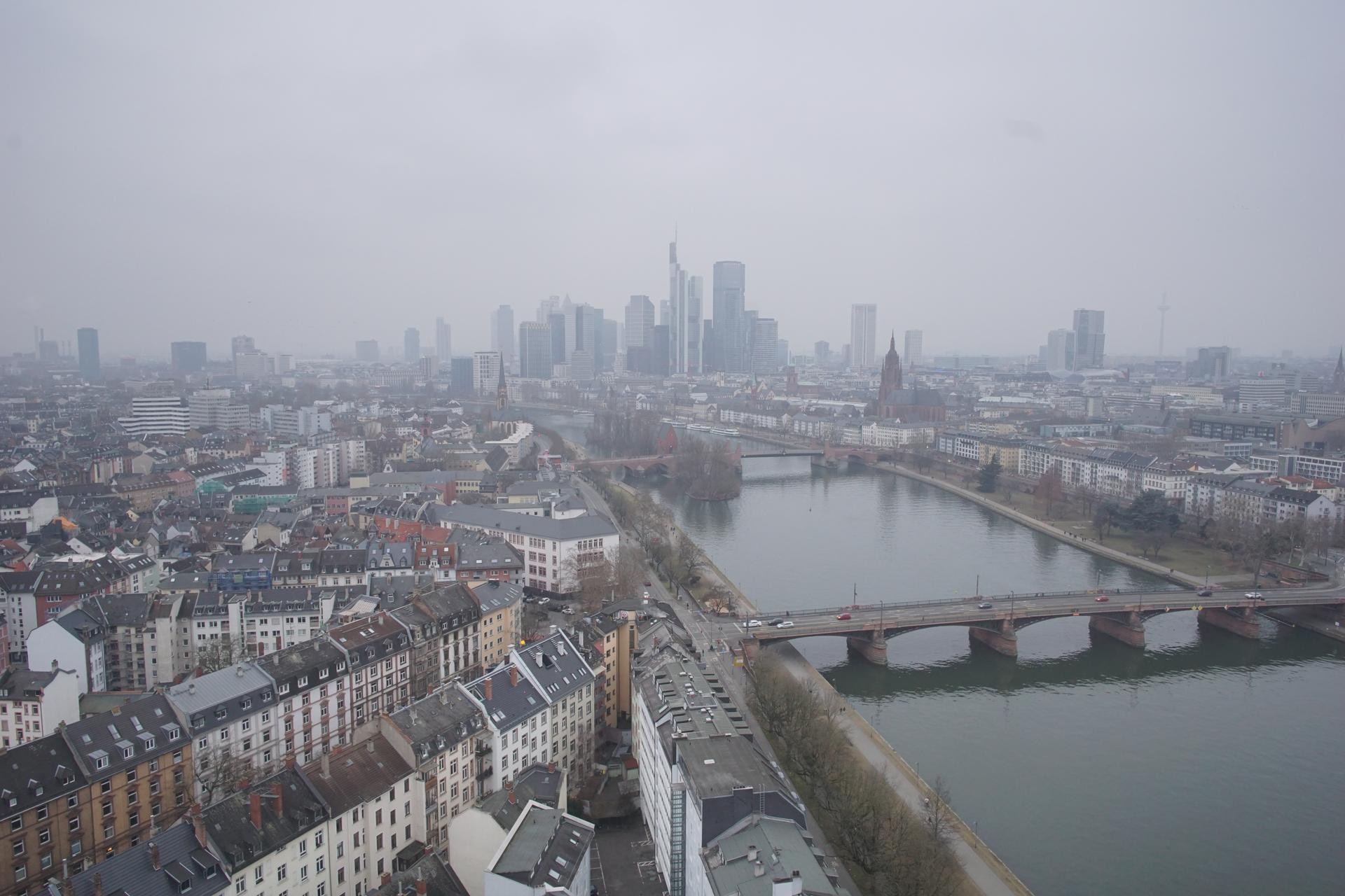 Archiv Foto Webcam Panoramablick auf die Skyline Frankfurt