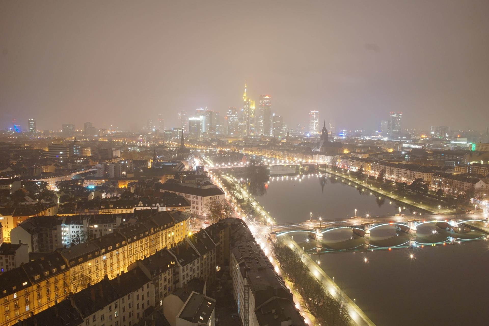 Archiv Foto Webcam Panoramablick auf die Skyline Frankfurt