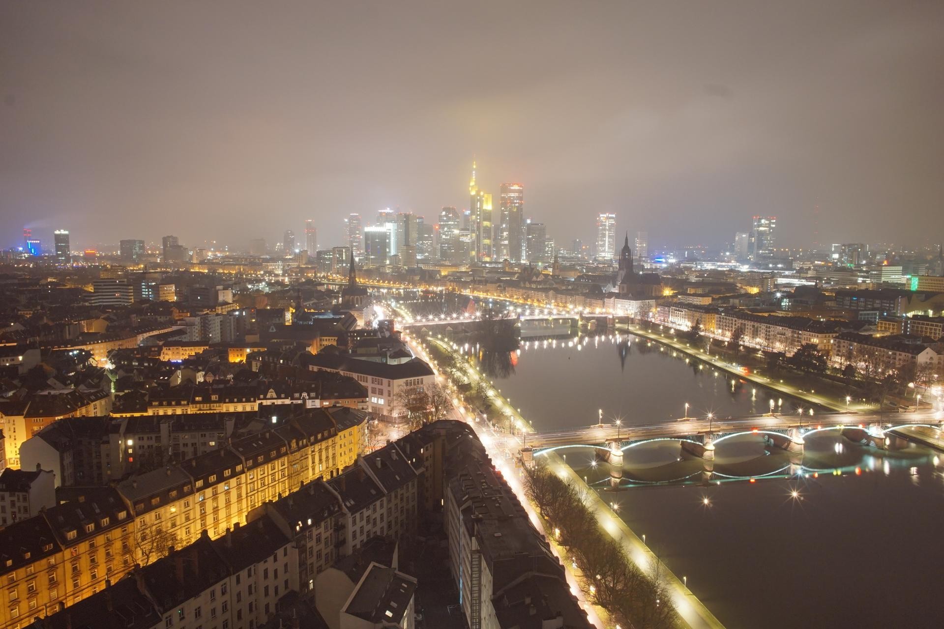 Archiv Foto Webcam Panoramablick auf die Skyline Frankfurt