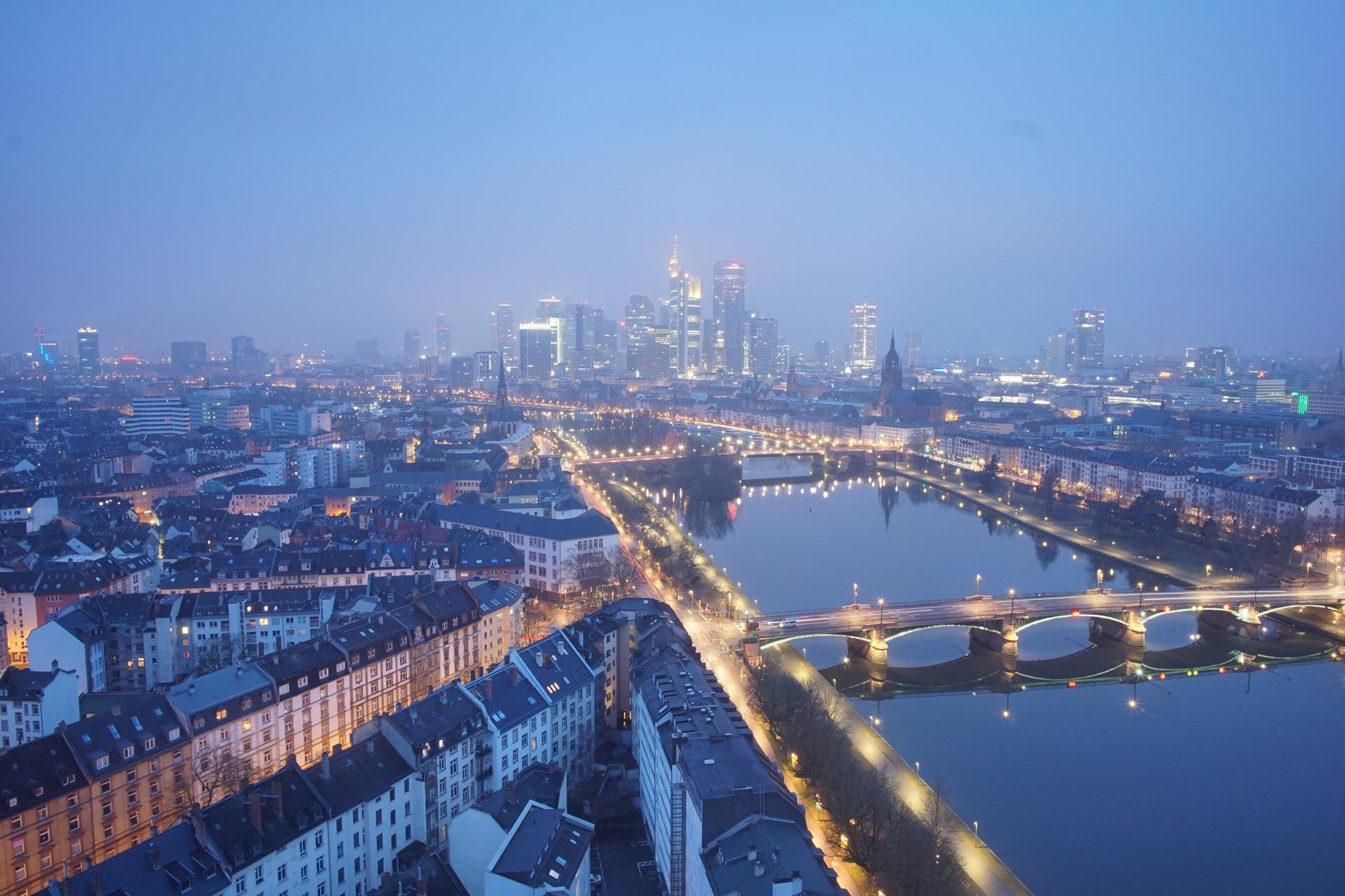 Archiv Foto Webcam Panoramablick auf die Skyline Frankfurt