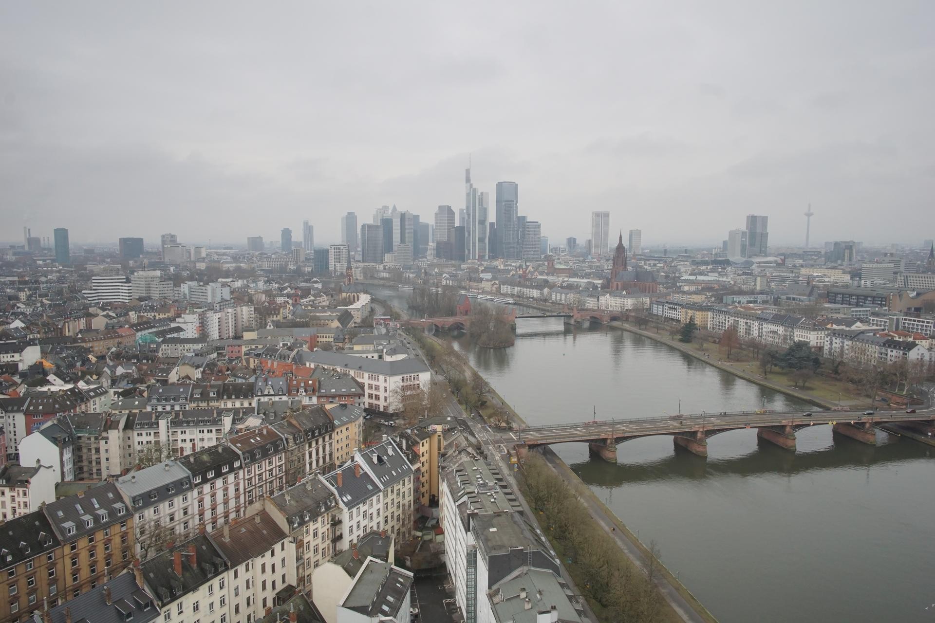 Archiv Foto Webcam Panoramablick auf die Skyline Frankfurt