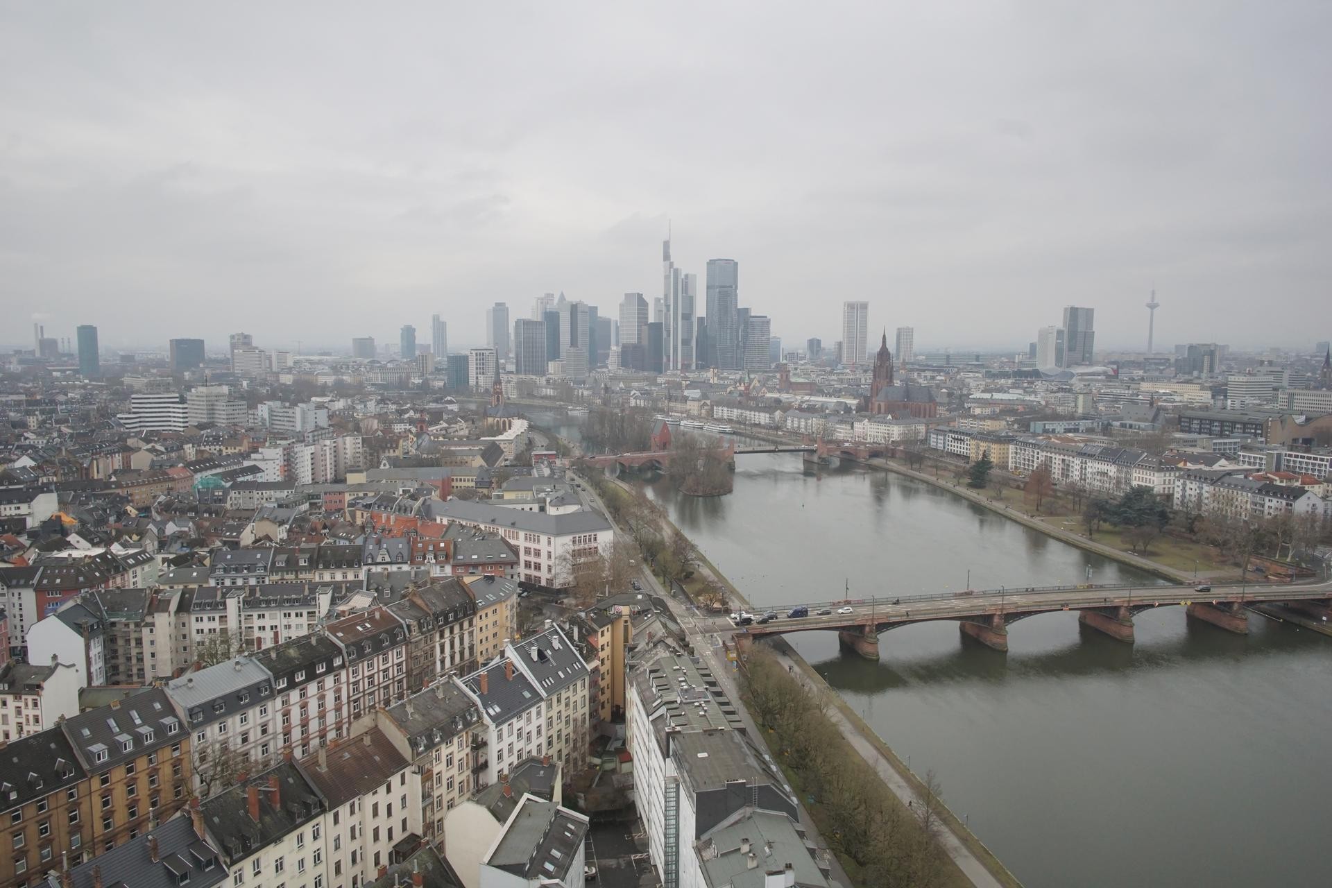 Archiv Foto Webcam Panoramablick auf die Skyline Frankfurt