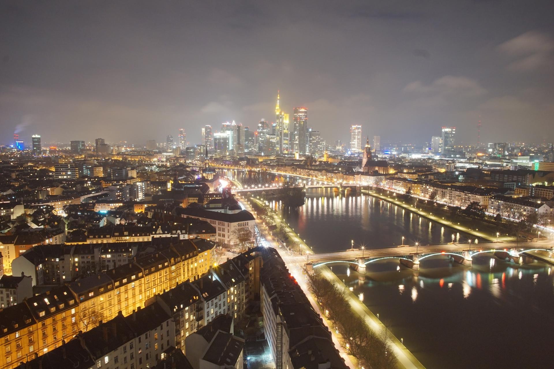 Archiv Foto Webcam Panoramablick auf die Skyline Frankfurt