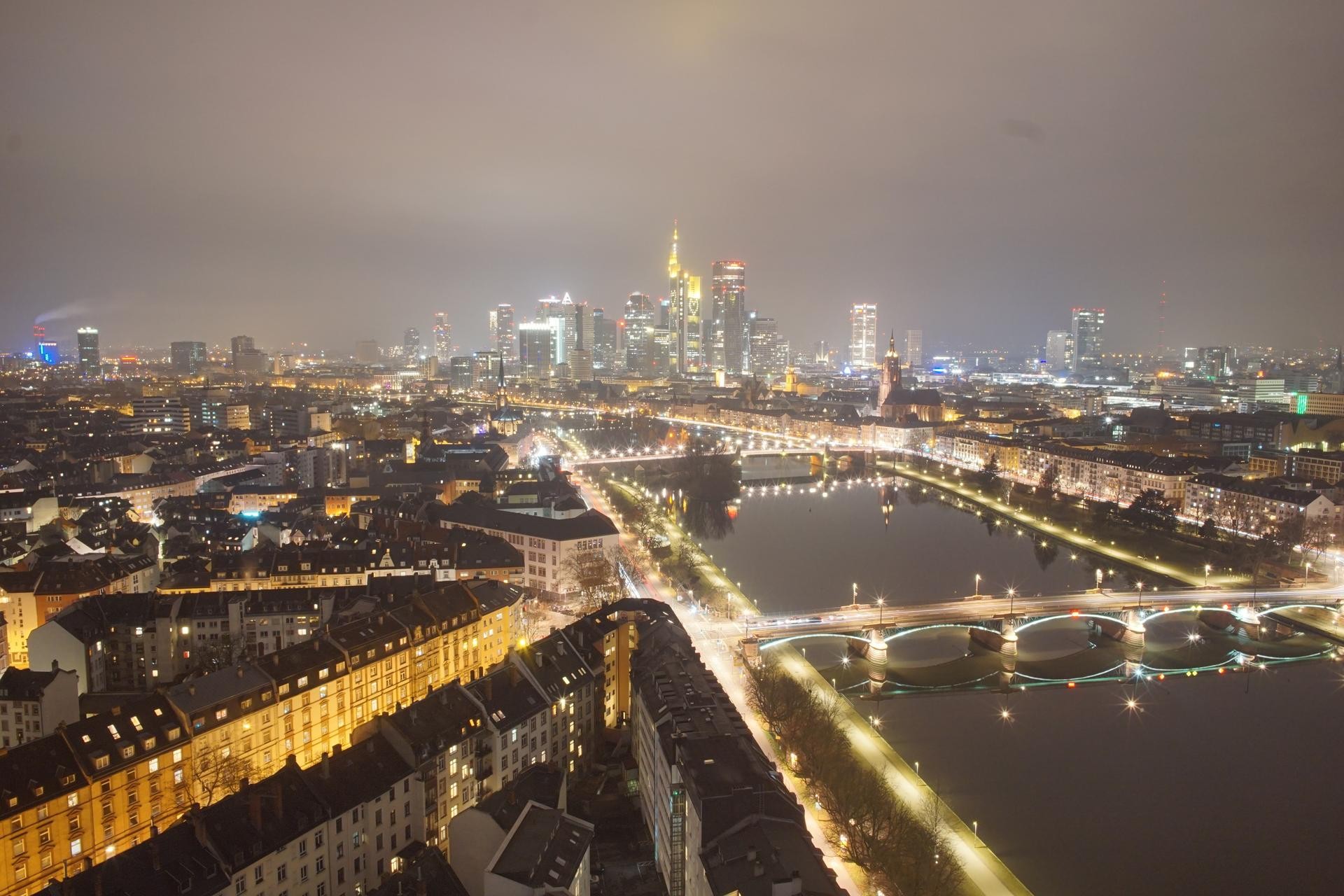 Archiv Foto Webcam Panoramablick auf die Skyline Frankfurt