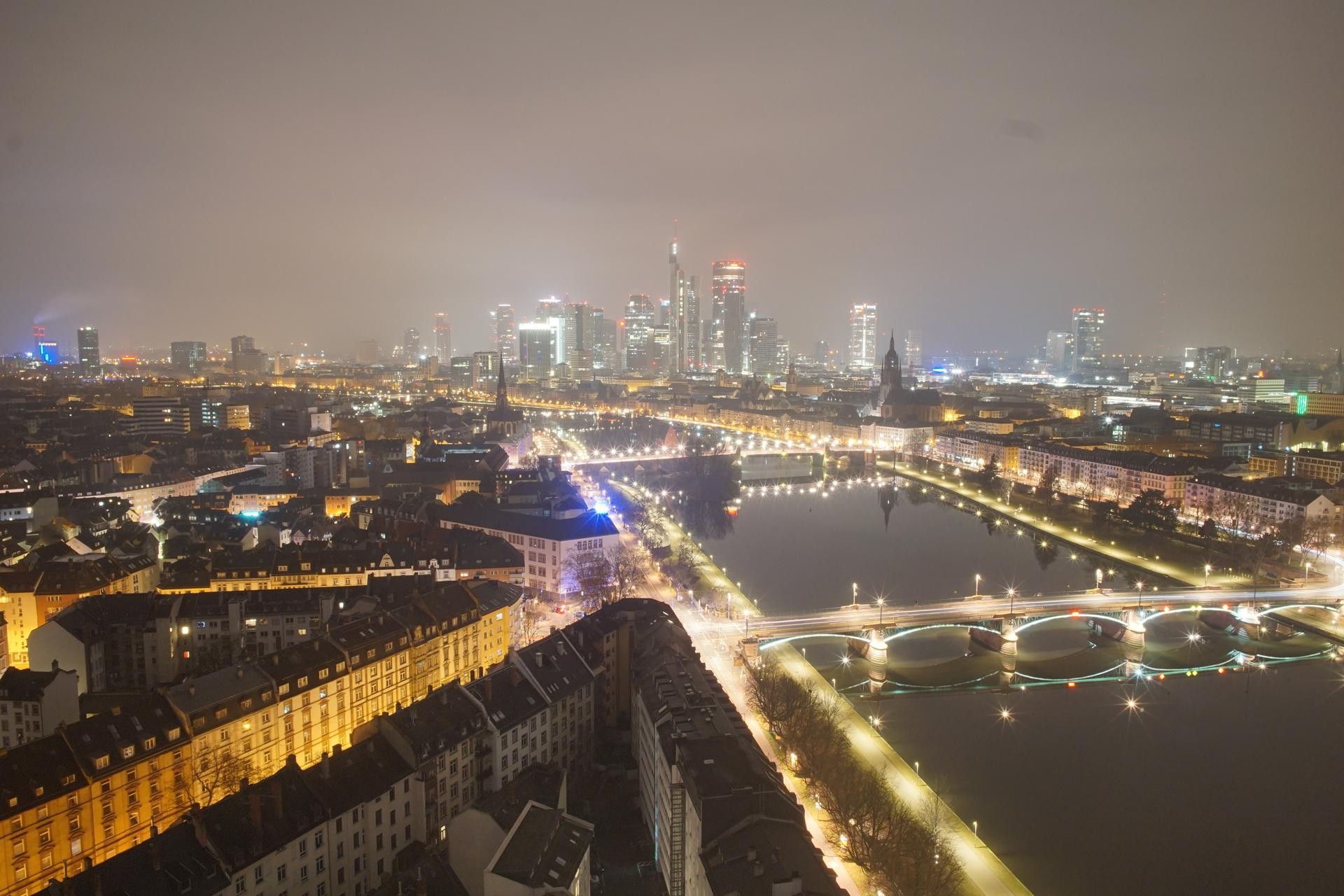 Archiv Foto Webcam Panoramablick auf die Skyline Frankfurt