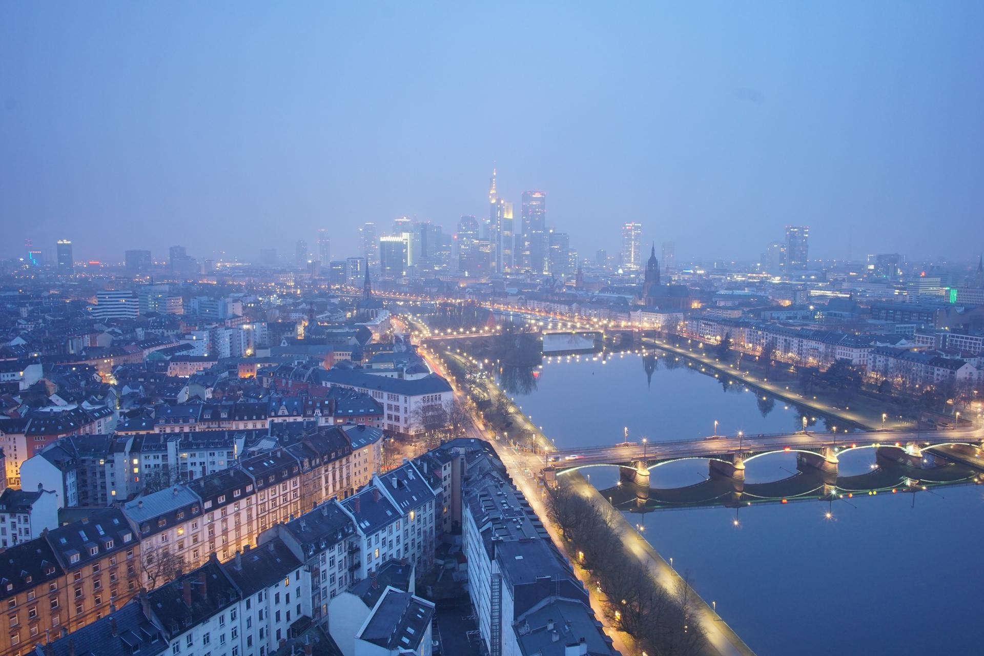 Archiv Foto Webcam Panoramablick auf die Skyline Frankfurt