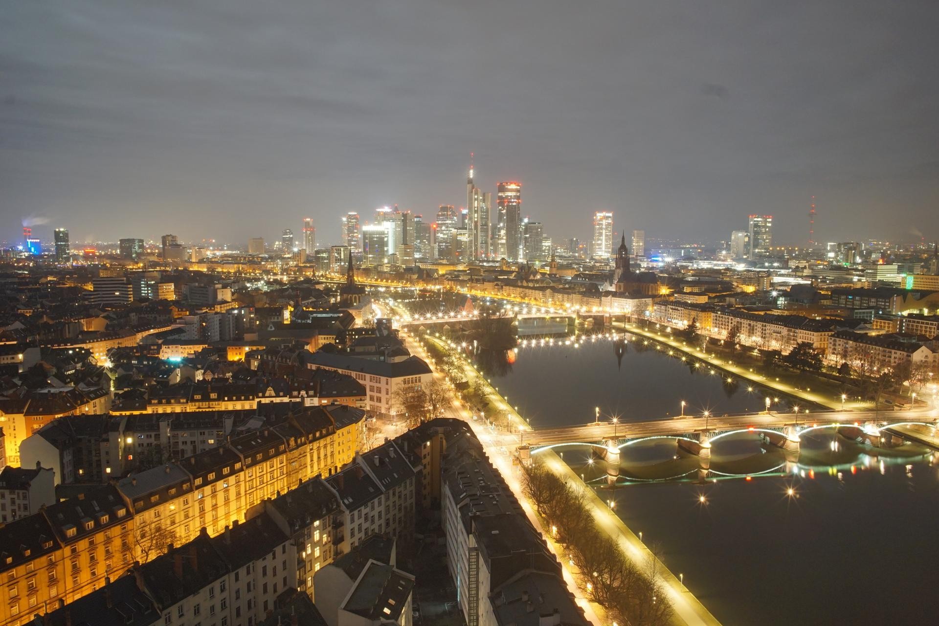 Archiv Foto Webcam Panoramablick auf die Skyline Frankfurt