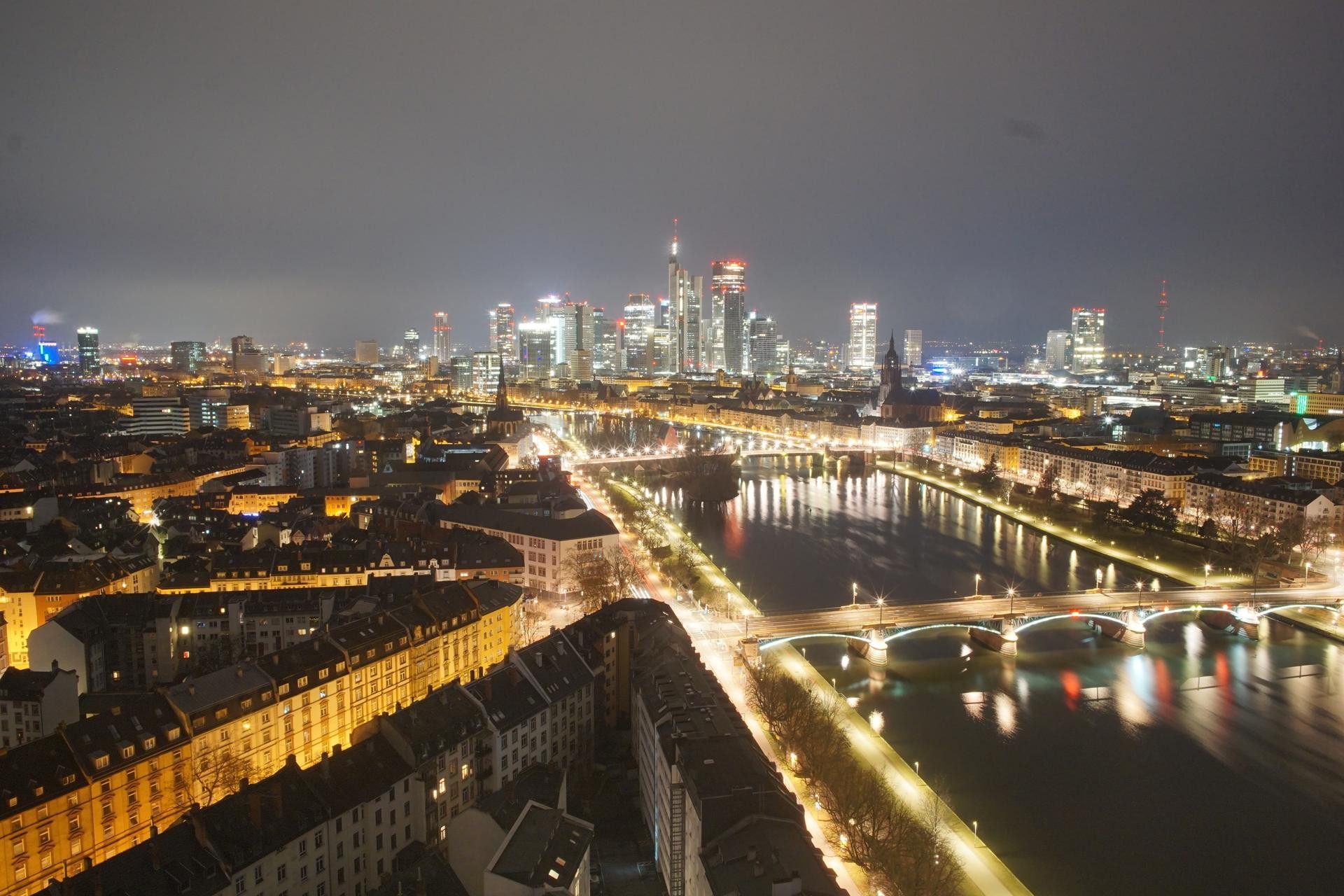 Archiv Foto Webcam Panoramablick auf die Skyline Frankfurt