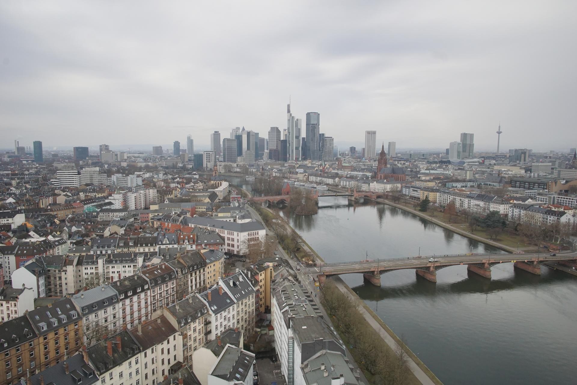 Archiv Foto Webcam Panoramablick auf die Skyline Frankfurt
