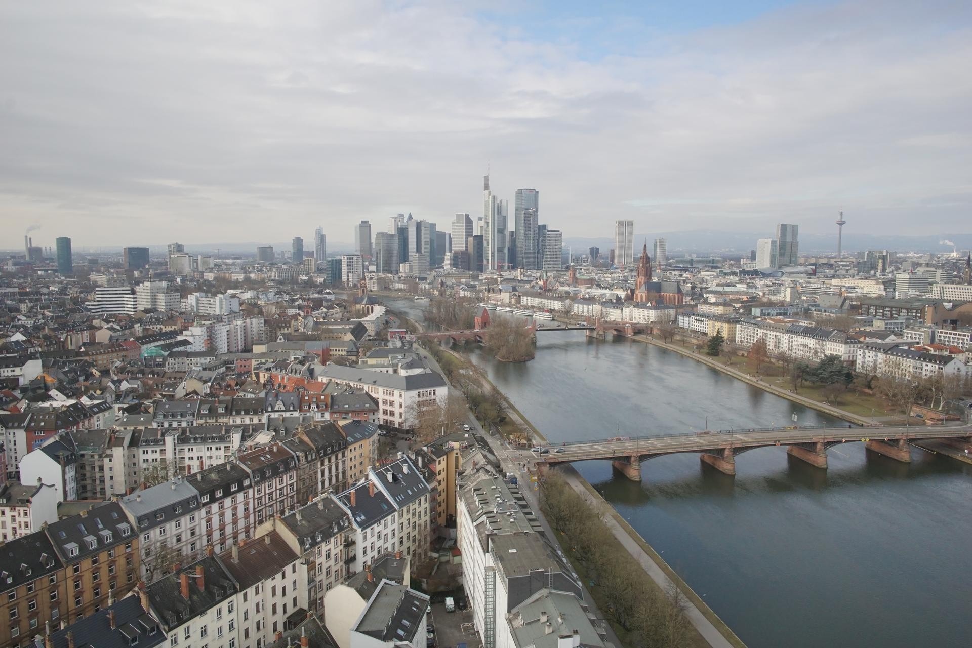 Archiv Foto Webcam Panoramablick auf die Skyline Frankfurt