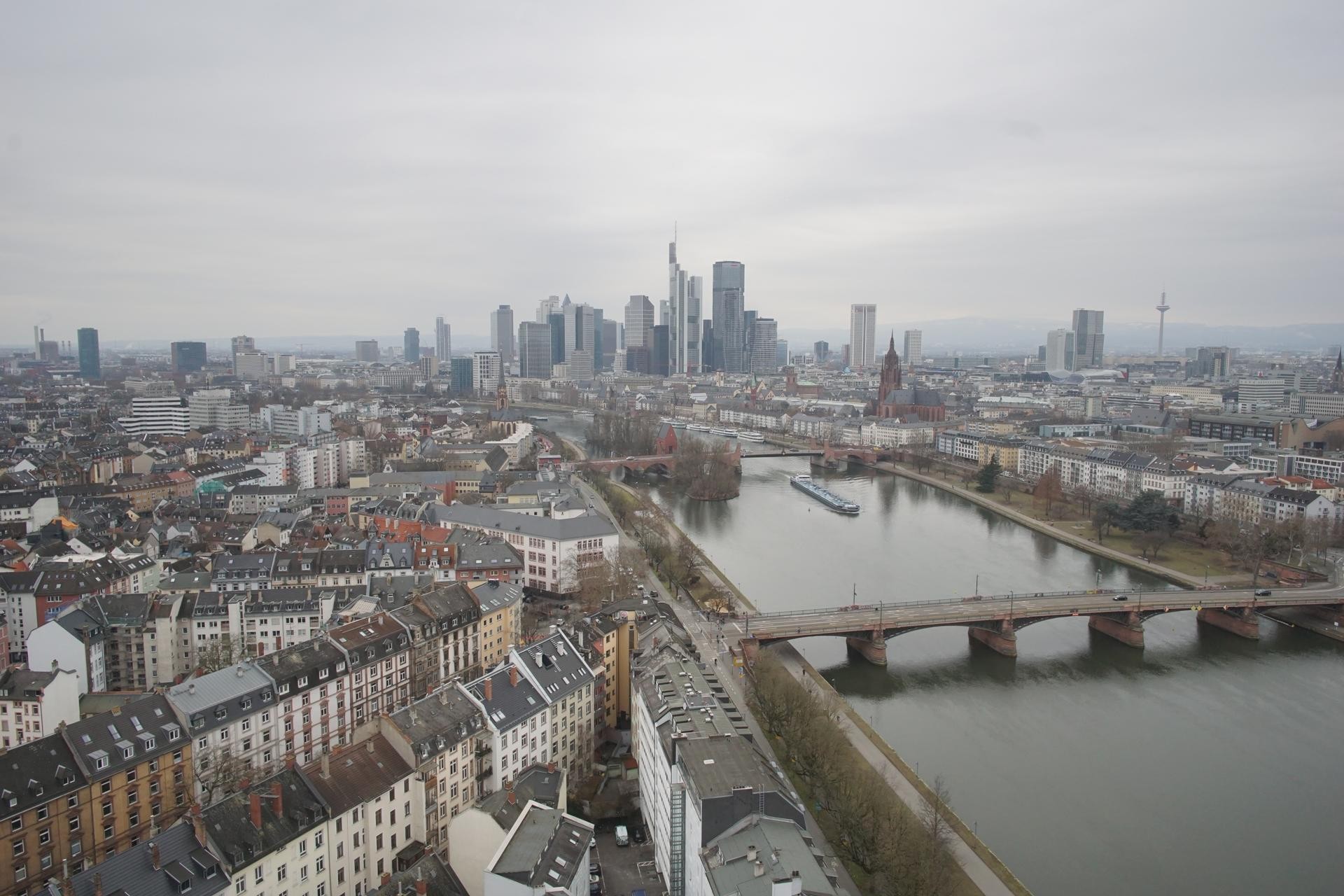 Archiv Foto Webcam Panoramablick auf die Skyline Frankfurt