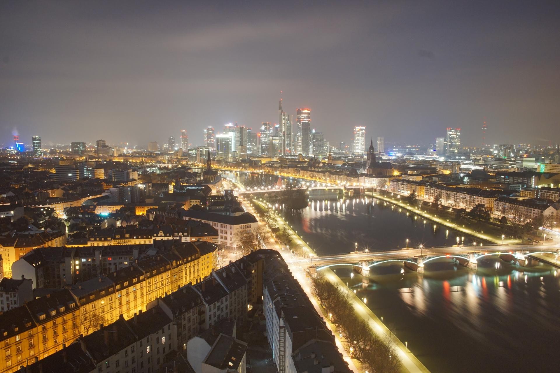 Archiv Foto Webcam Panoramablick auf die Skyline Frankfurt