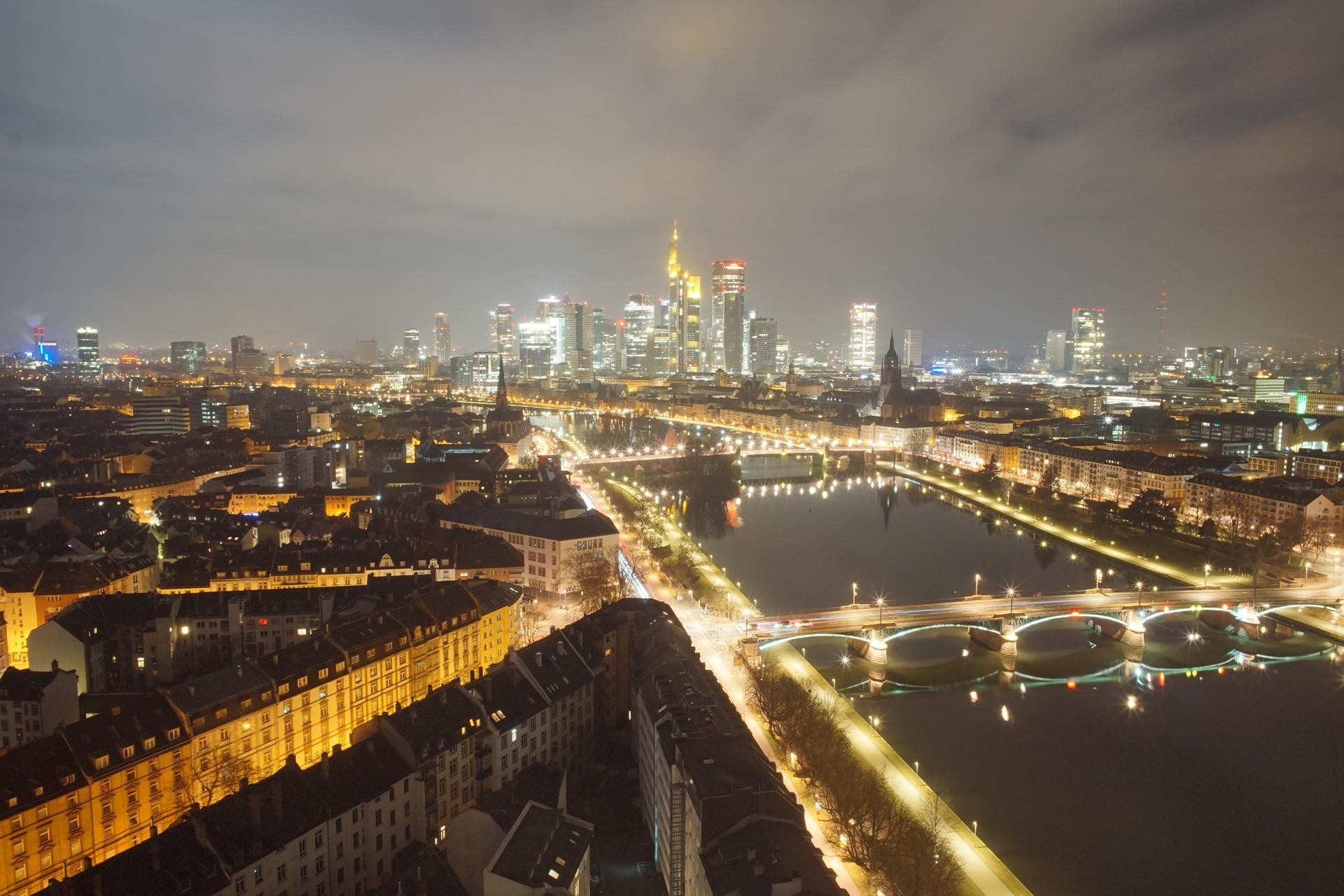 Archiv Foto Webcam Panoramablick auf die Skyline Frankfurt