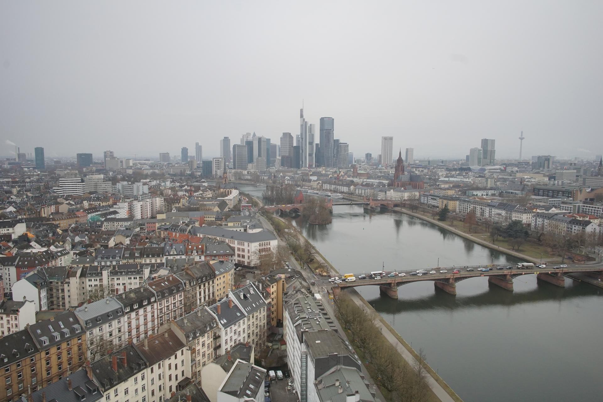 Archiv Foto Webcam Panoramablick auf die Skyline Frankfurt