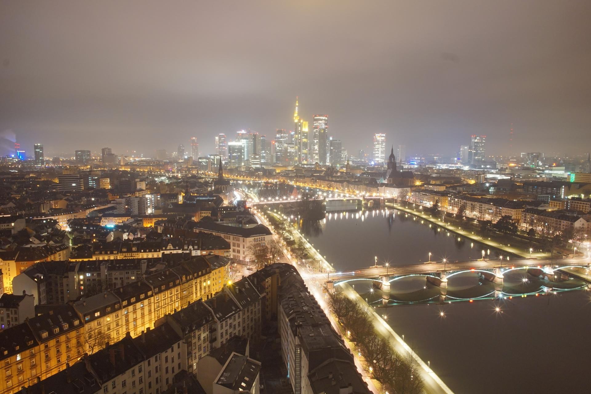 Archiv Foto Webcam Panoramablick auf die Skyline Frankfurt