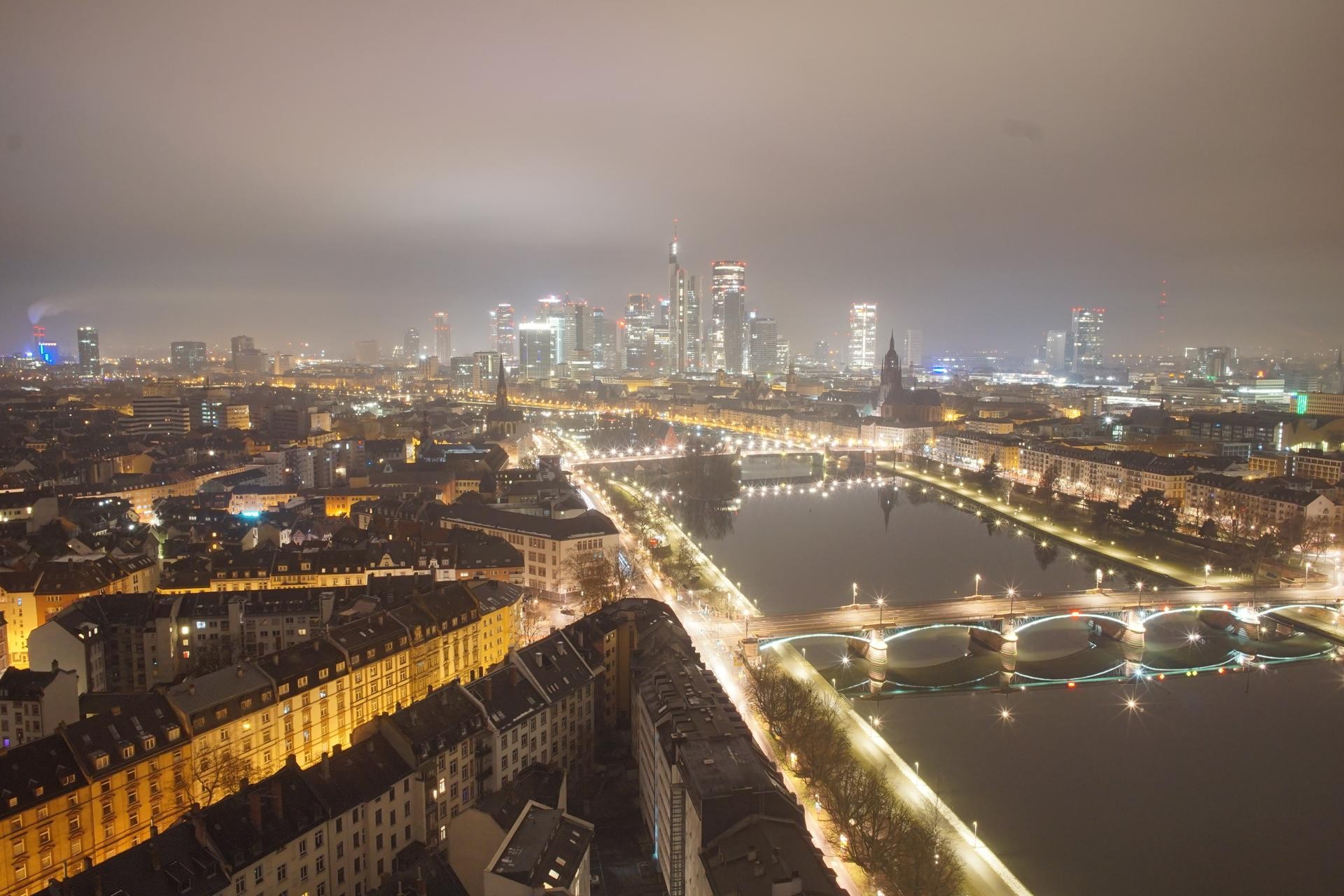 Archiv Foto Webcam Panoramablick auf die Skyline Frankfurt