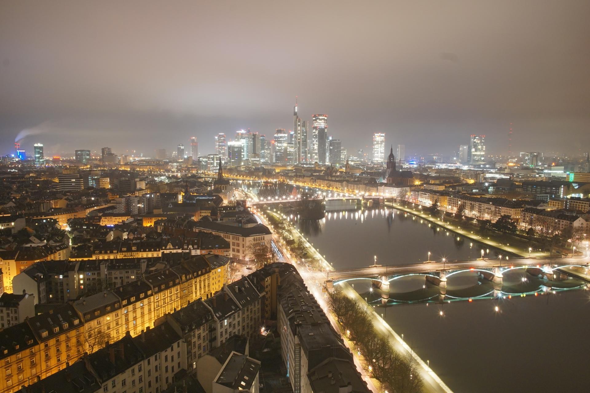 Archiv Foto Webcam Panoramablick auf die Skyline Frankfurt