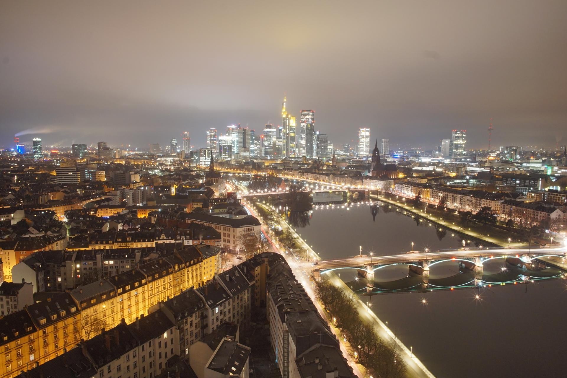 Archiv Foto Webcam Panoramablick auf die Skyline Frankfurt