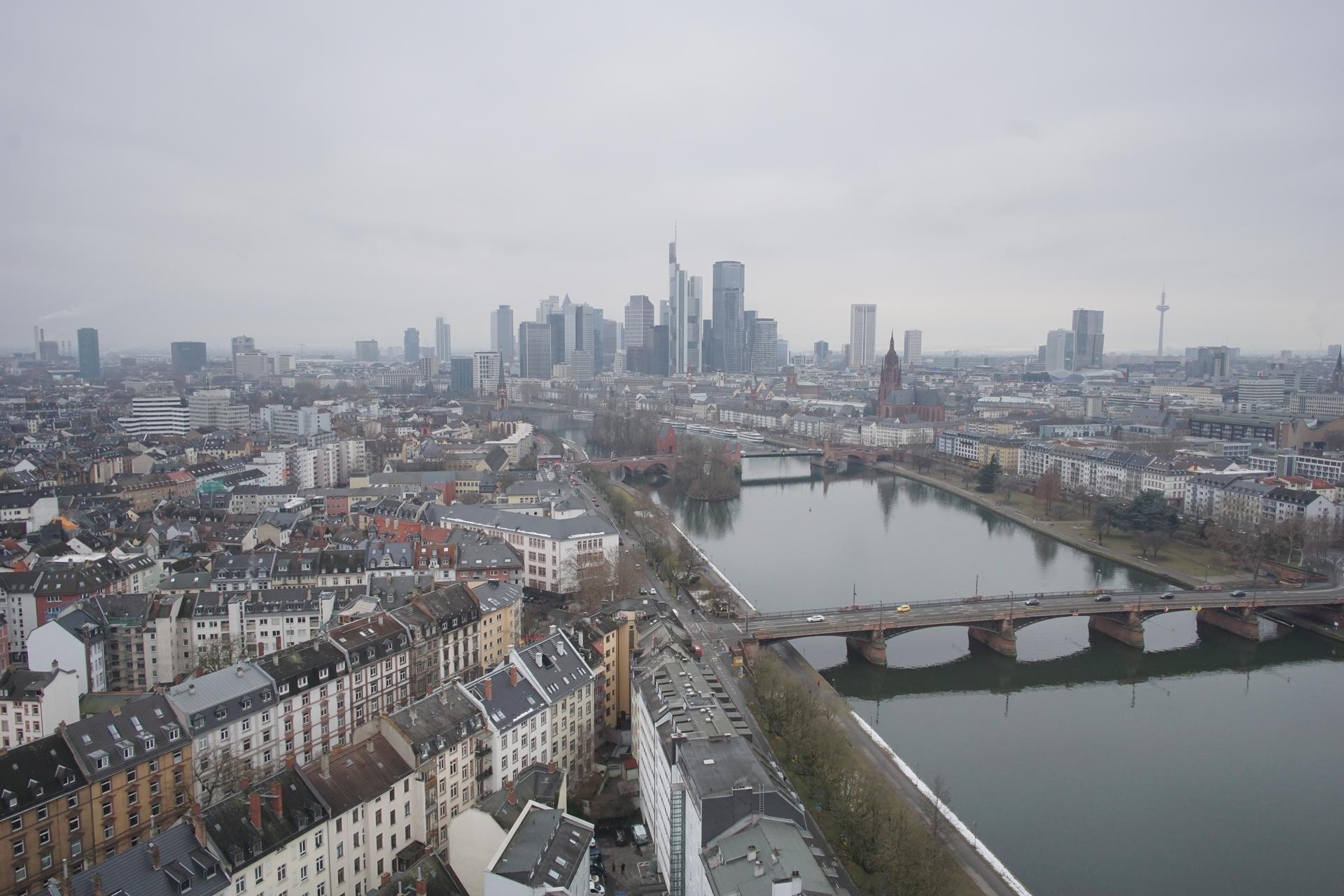 Archiv Foto Webcam Panoramablick auf die Skyline Frankfurt