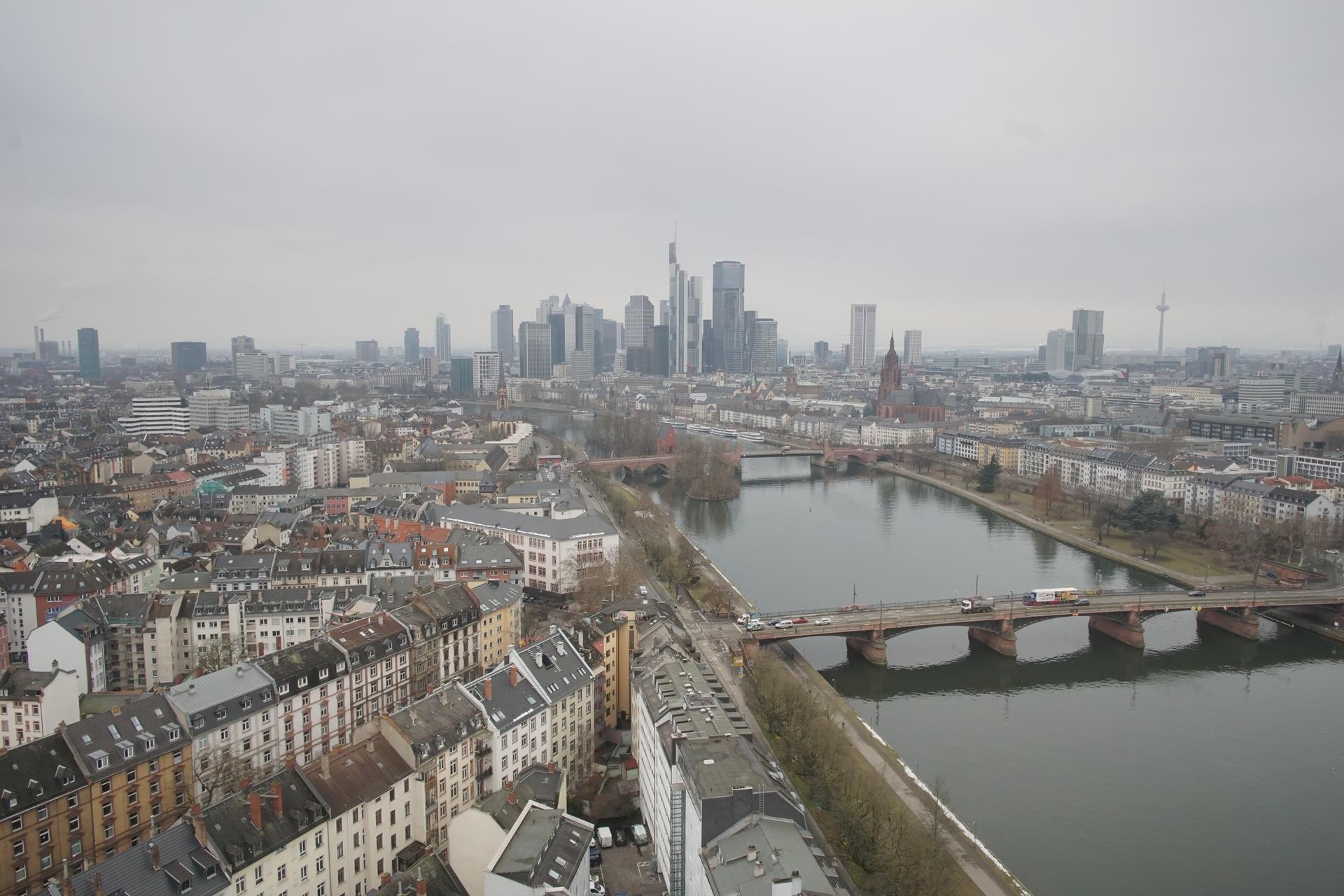 Archiv Foto Webcam Panoramablick auf die Skyline Frankfurt