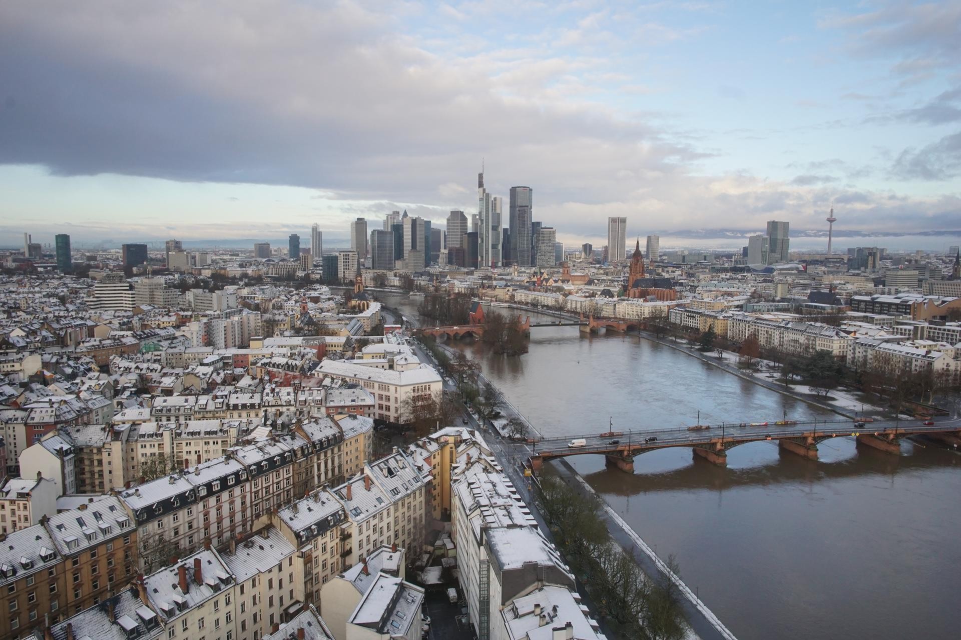 Archiv Foto Webcam Panoramablick auf die Skyline Frankfurt