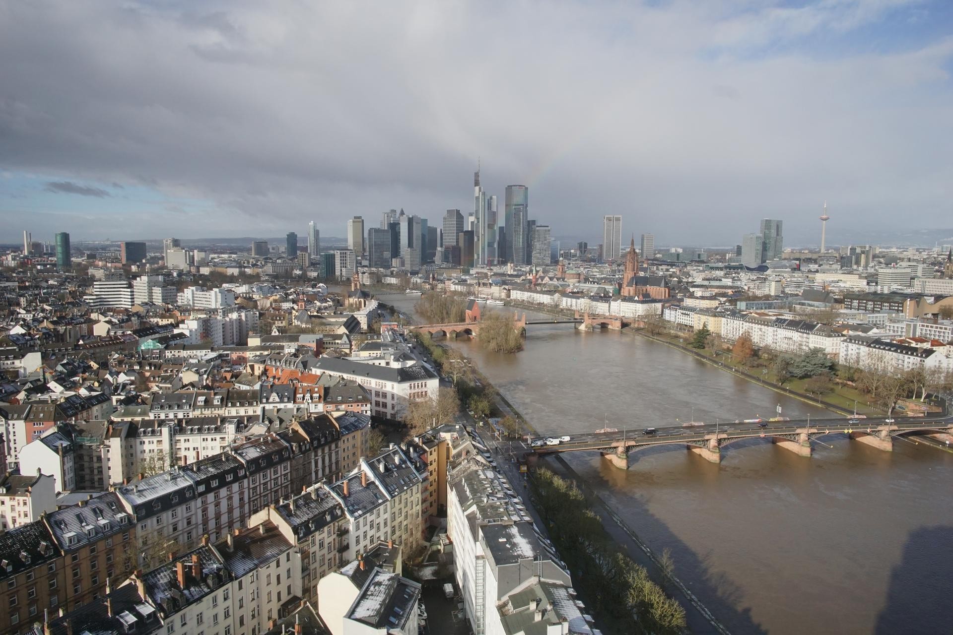 Archiv Foto Webcam Panoramablick auf die Skyline Frankfurt