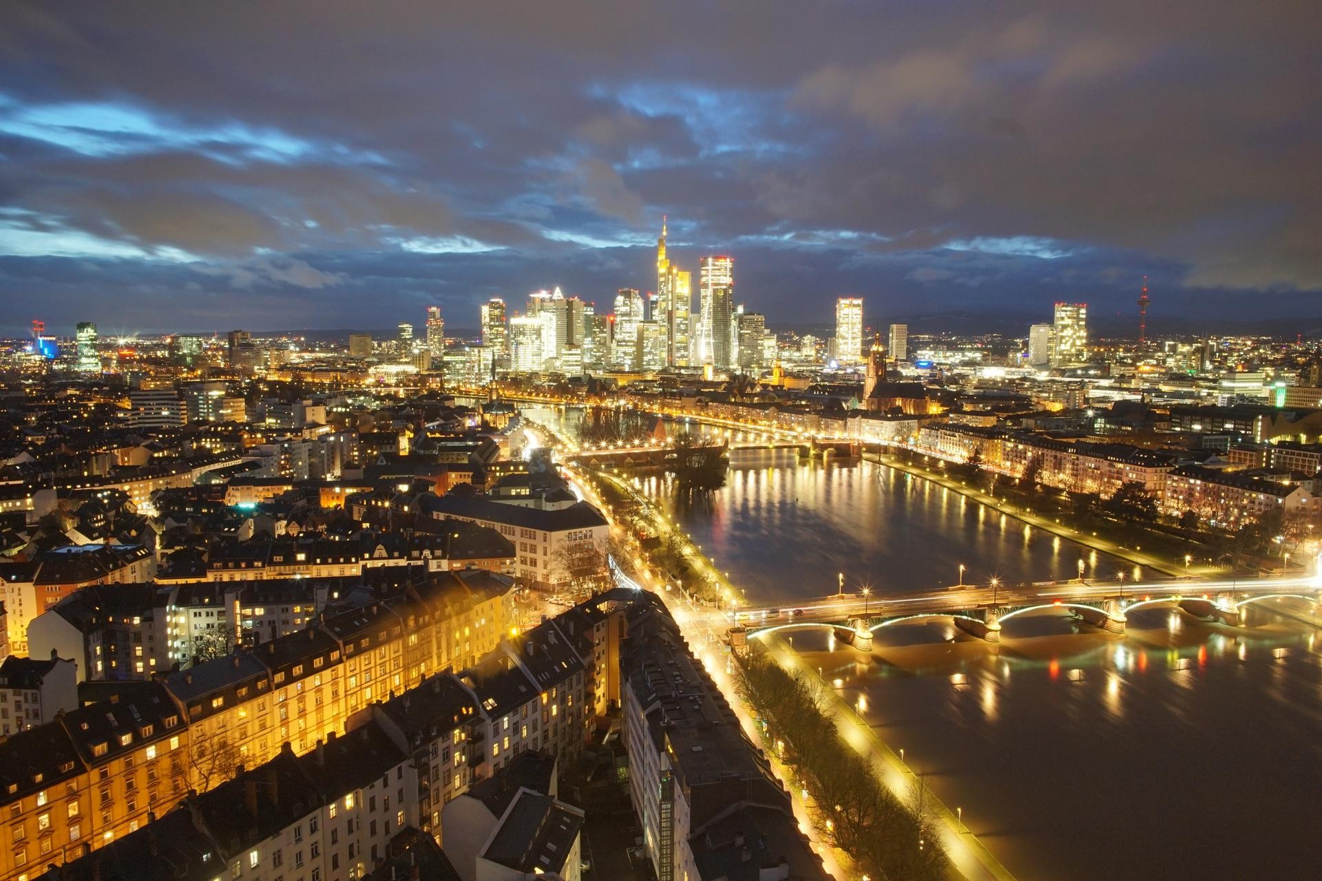 Archiv Foto Webcam Panoramablick auf die Skyline Frankfurt