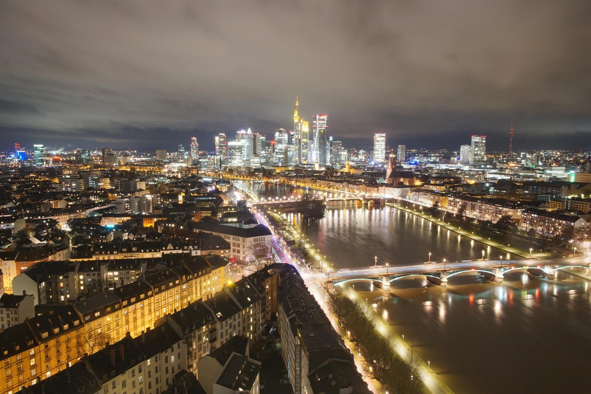 Archiv Foto Webcam Panoramablick auf die Skyline Frankfurt
