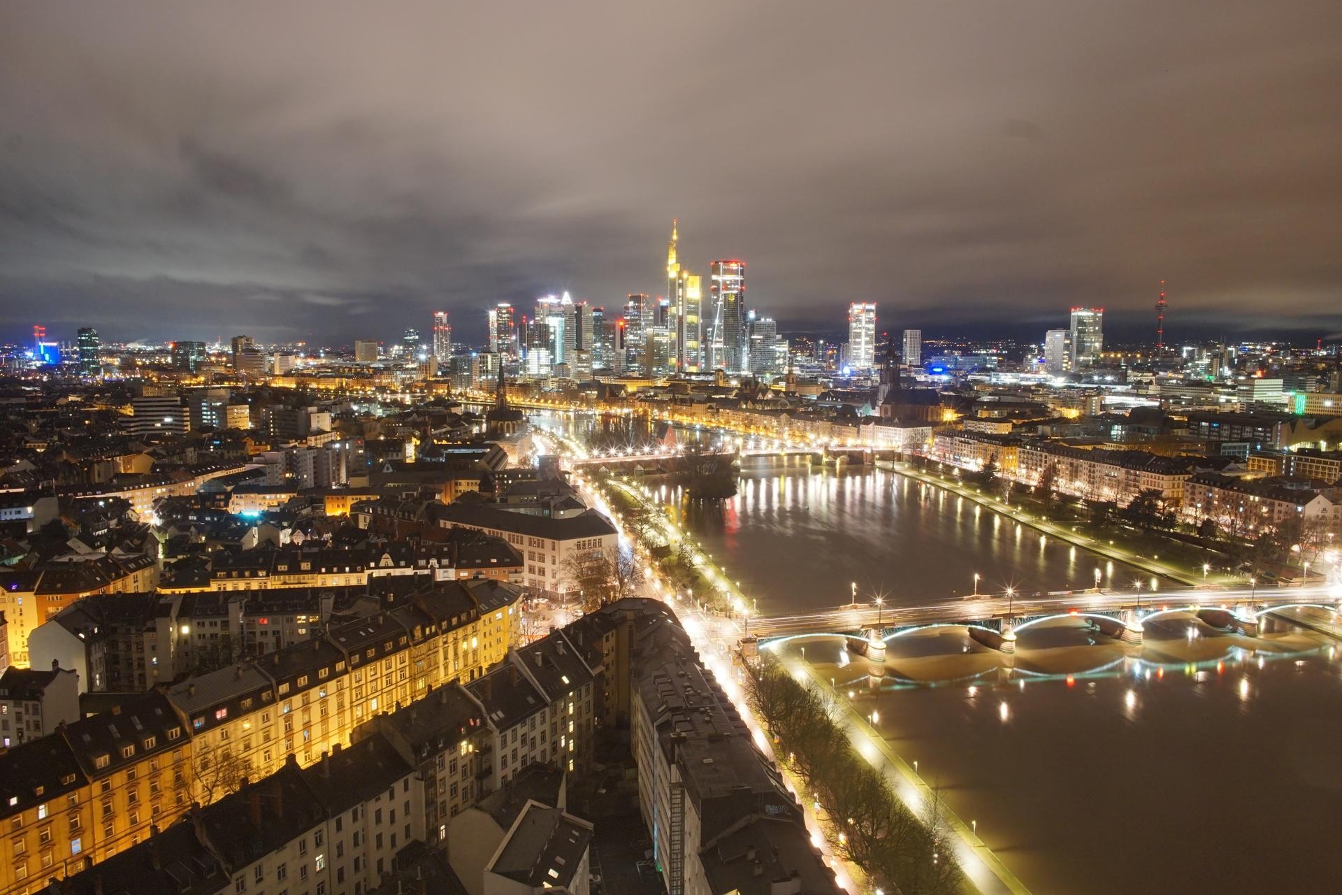 Archiv Foto Webcam Panoramablick auf die Skyline Frankfurt