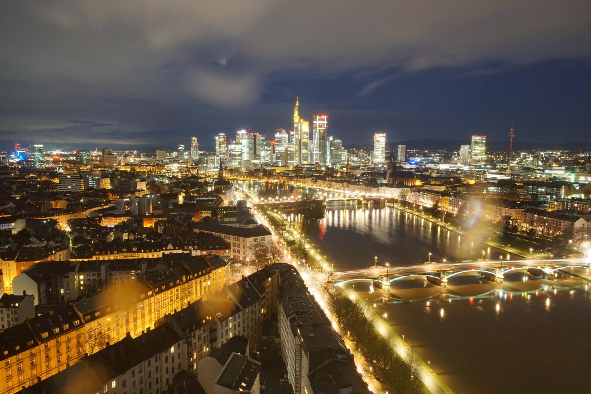 Archiv Foto Webcam Panoramablick auf die Skyline Frankfurt