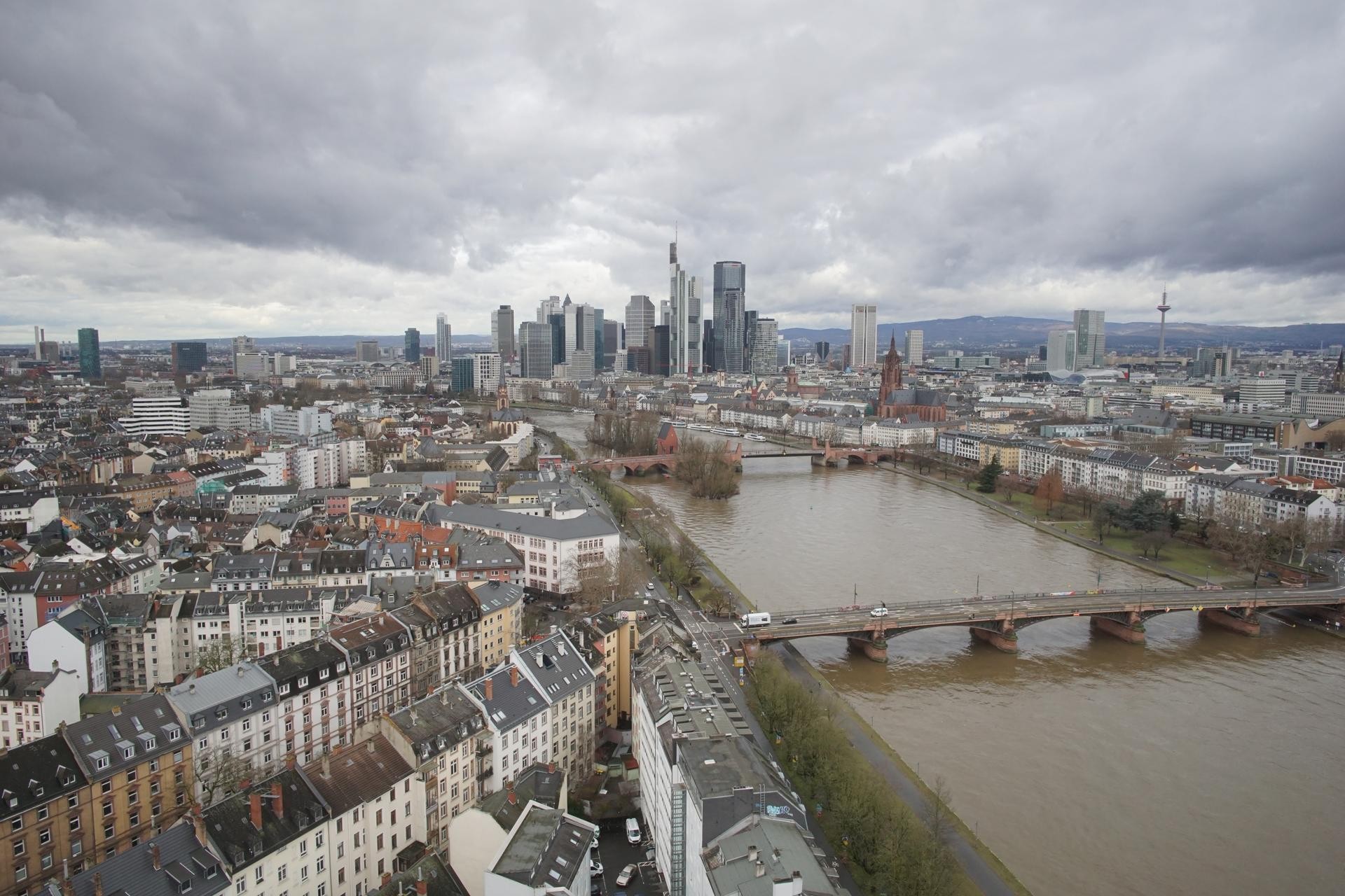 Archiv Foto Webcam Panoramablick auf die Skyline Frankfurt