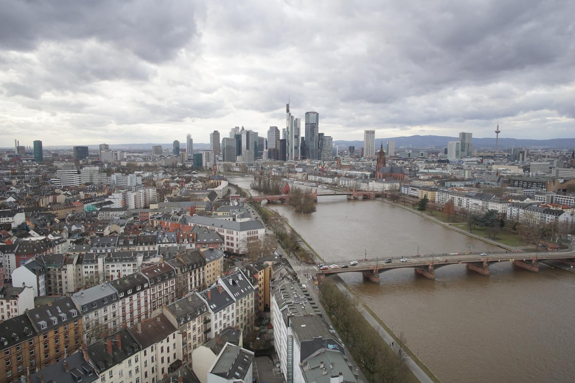 Archiv Foto Webcam Panoramablick auf die Skyline Frankfurt