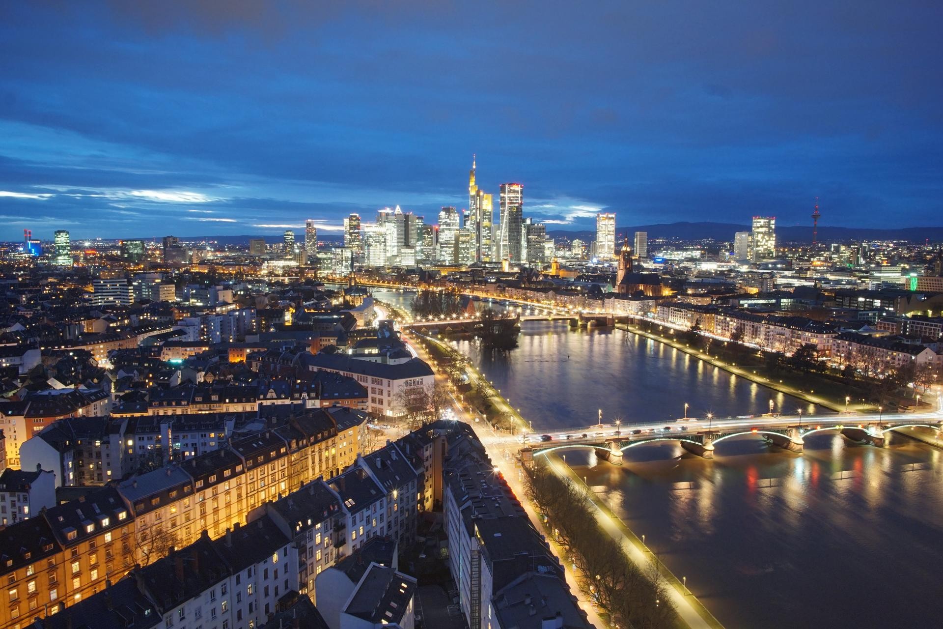 Archiv Foto Webcam Panoramablick auf die Skyline Frankfurt