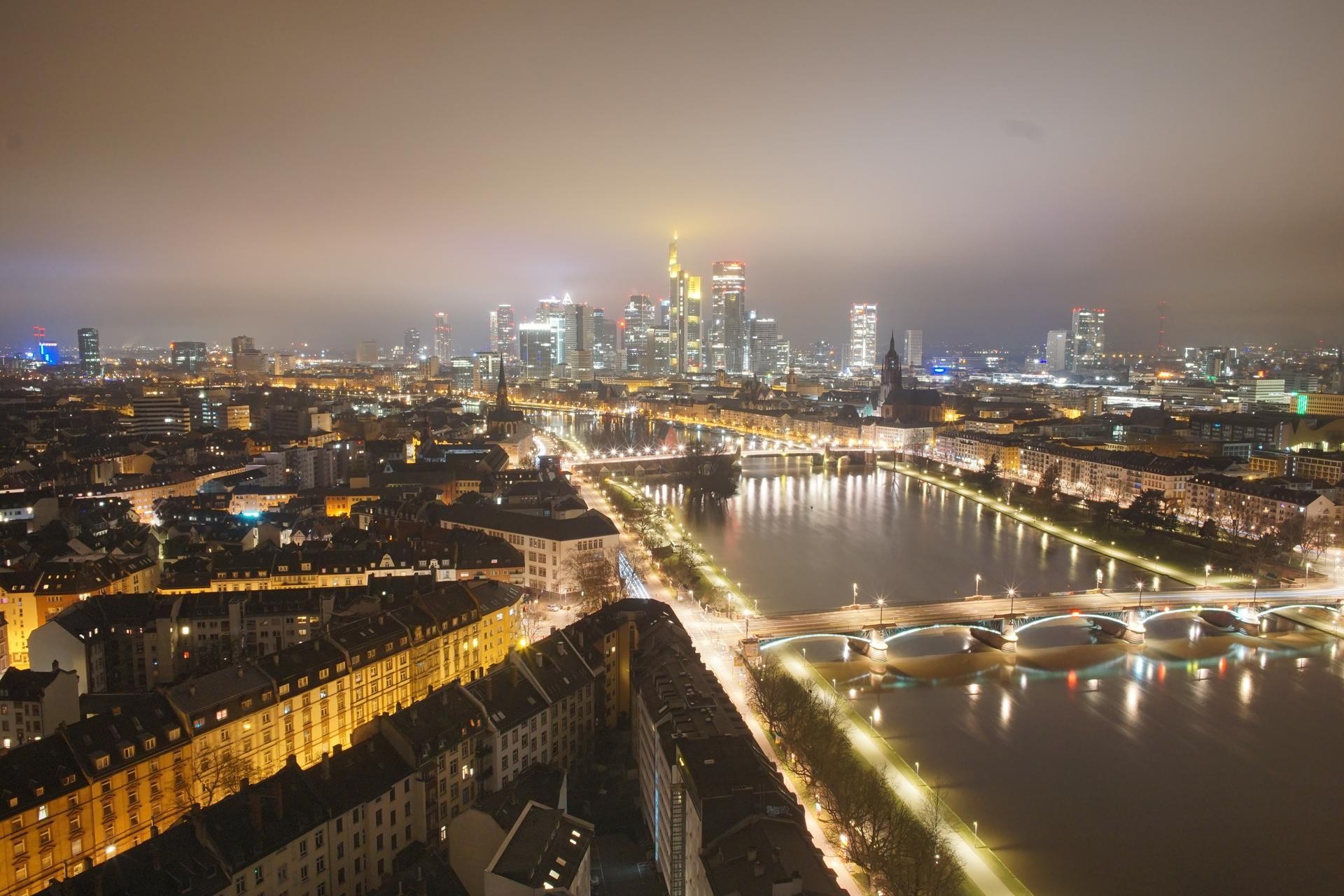 Archiv Foto Webcam Panoramablick auf die Skyline Frankfurt