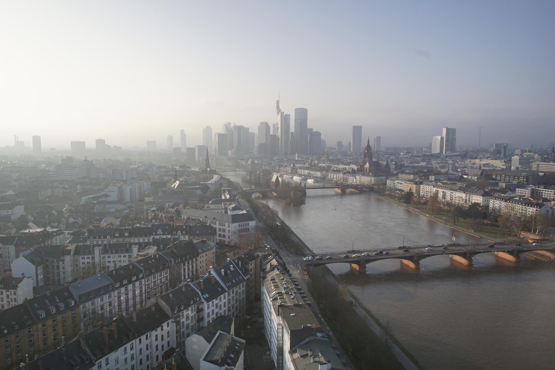 Archiv Foto Webcam Panoramablick auf die Skyline Frankfurt