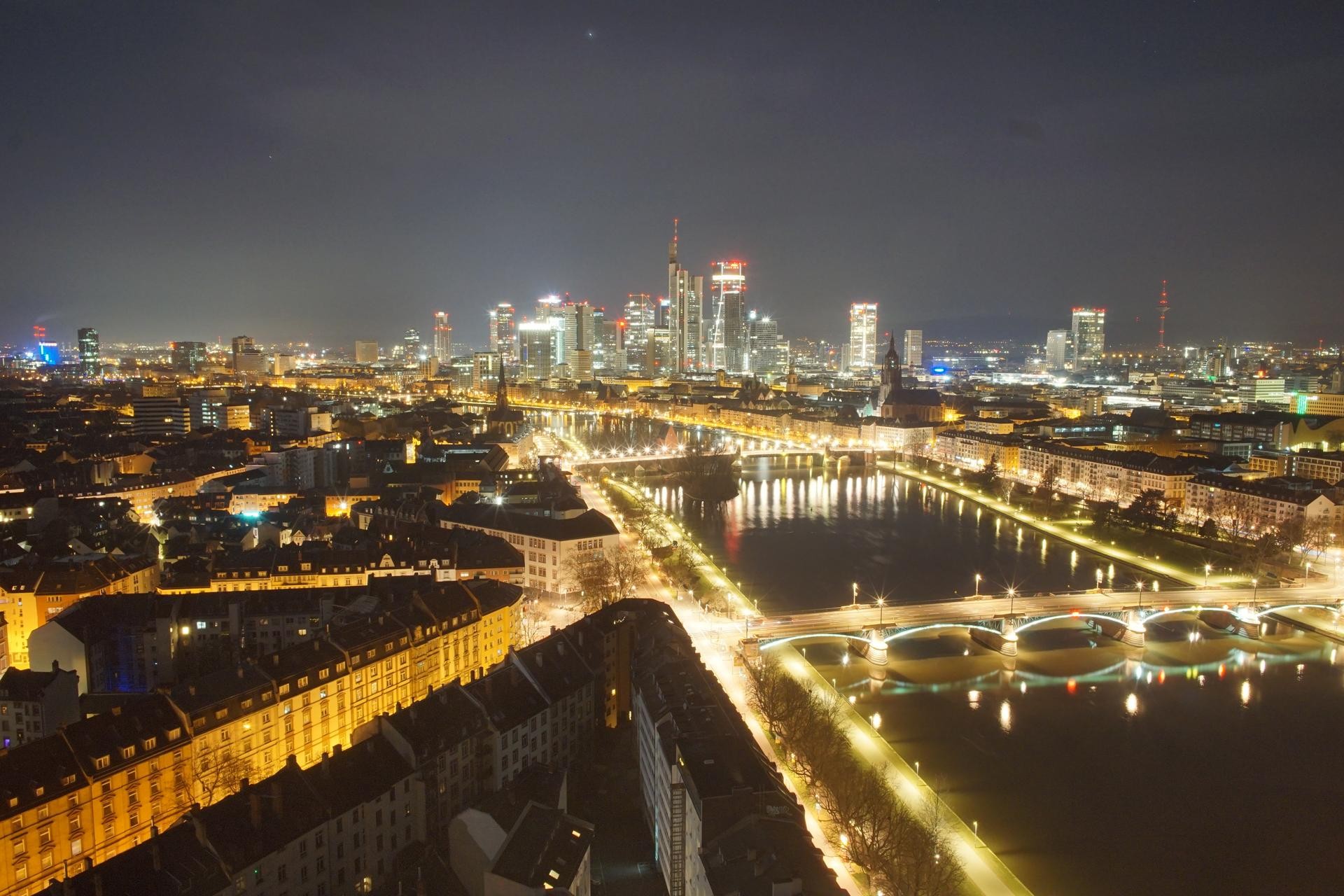 Archiv Foto Webcam Panoramablick auf die Skyline Frankfurt