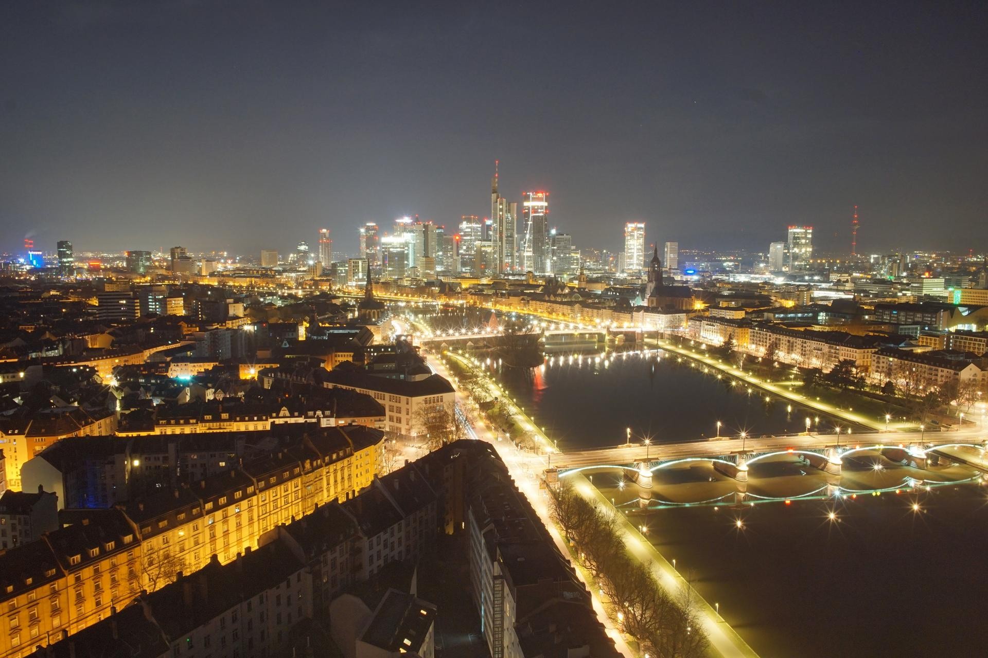 Archiv Foto Webcam Panoramablick auf die Skyline Frankfurt