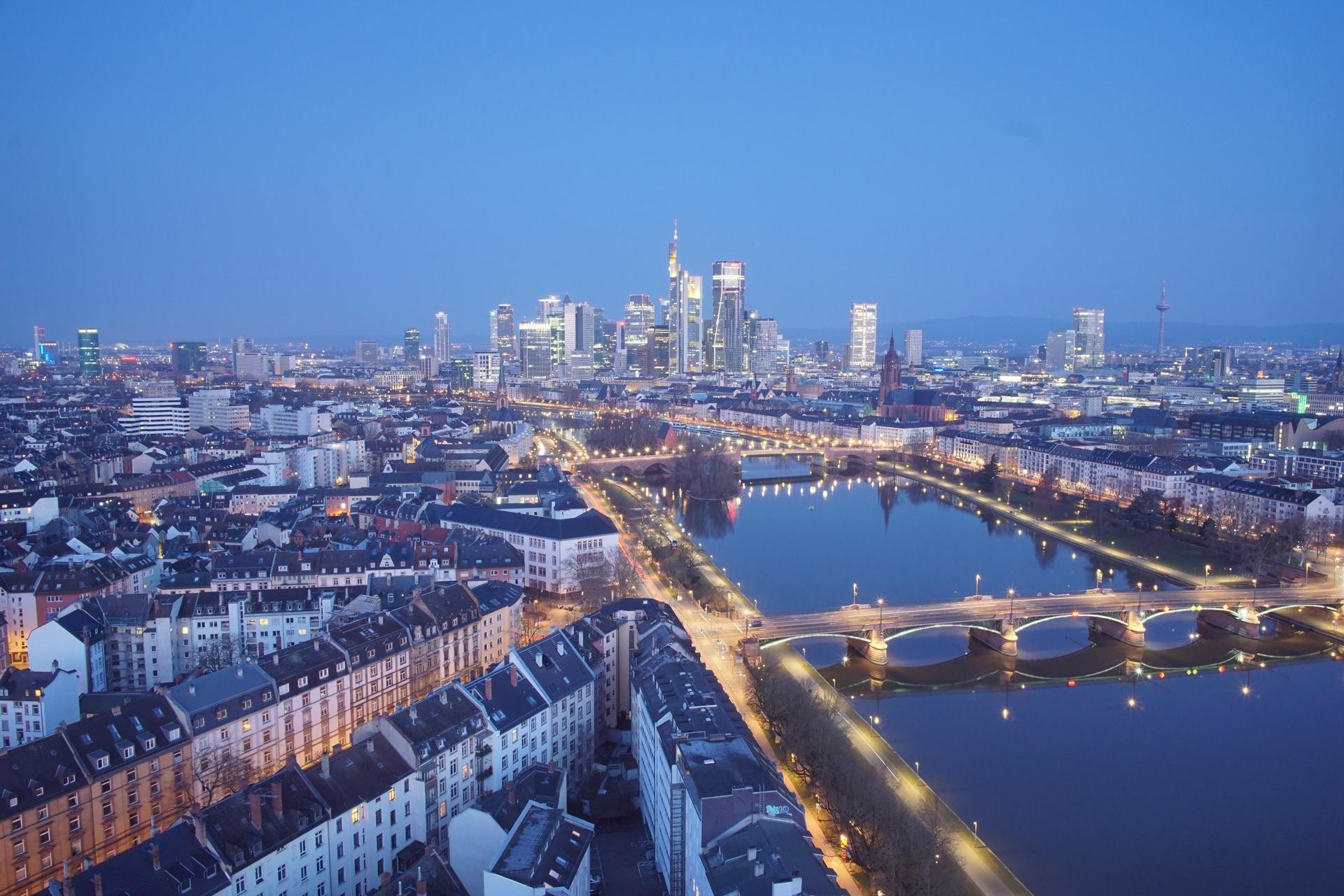 Archiv Foto Webcam Panoramablick auf die Skyline Frankfurt
