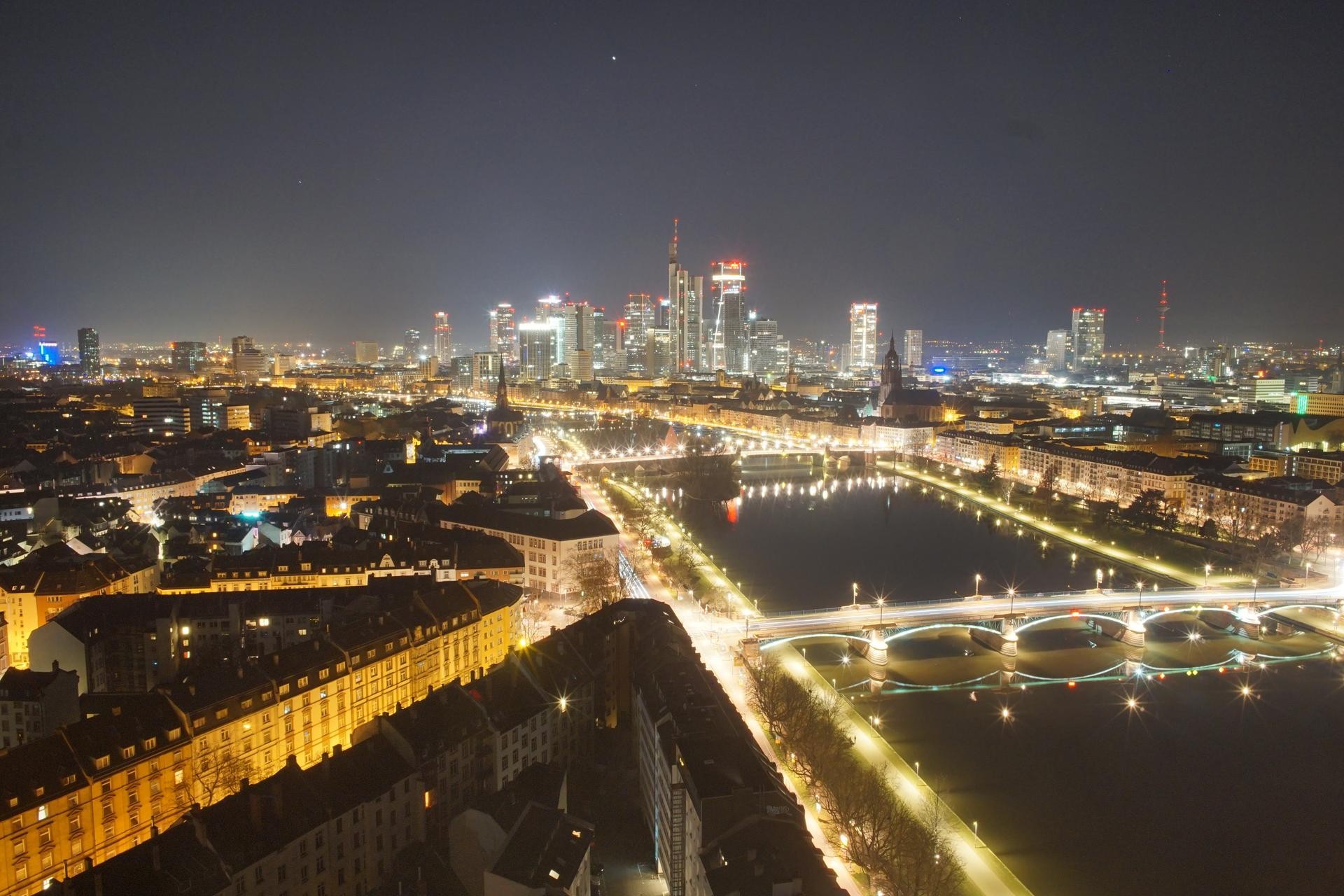 Archiv Foto Webcam Panoramablick auf die Skyline Frankfurt