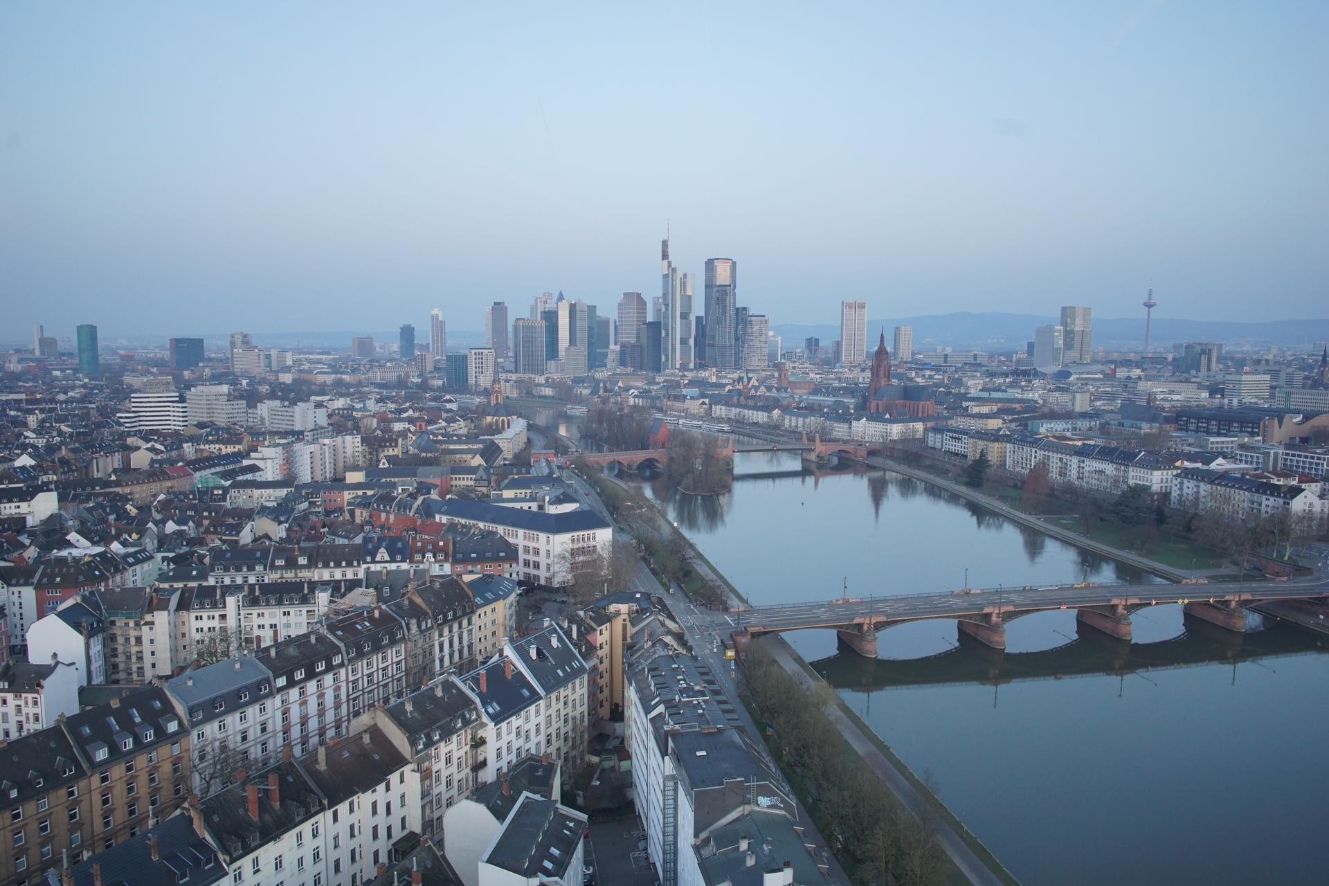 Archiv Foto Webcam Panoramablick auf die Skyline Frankfurt