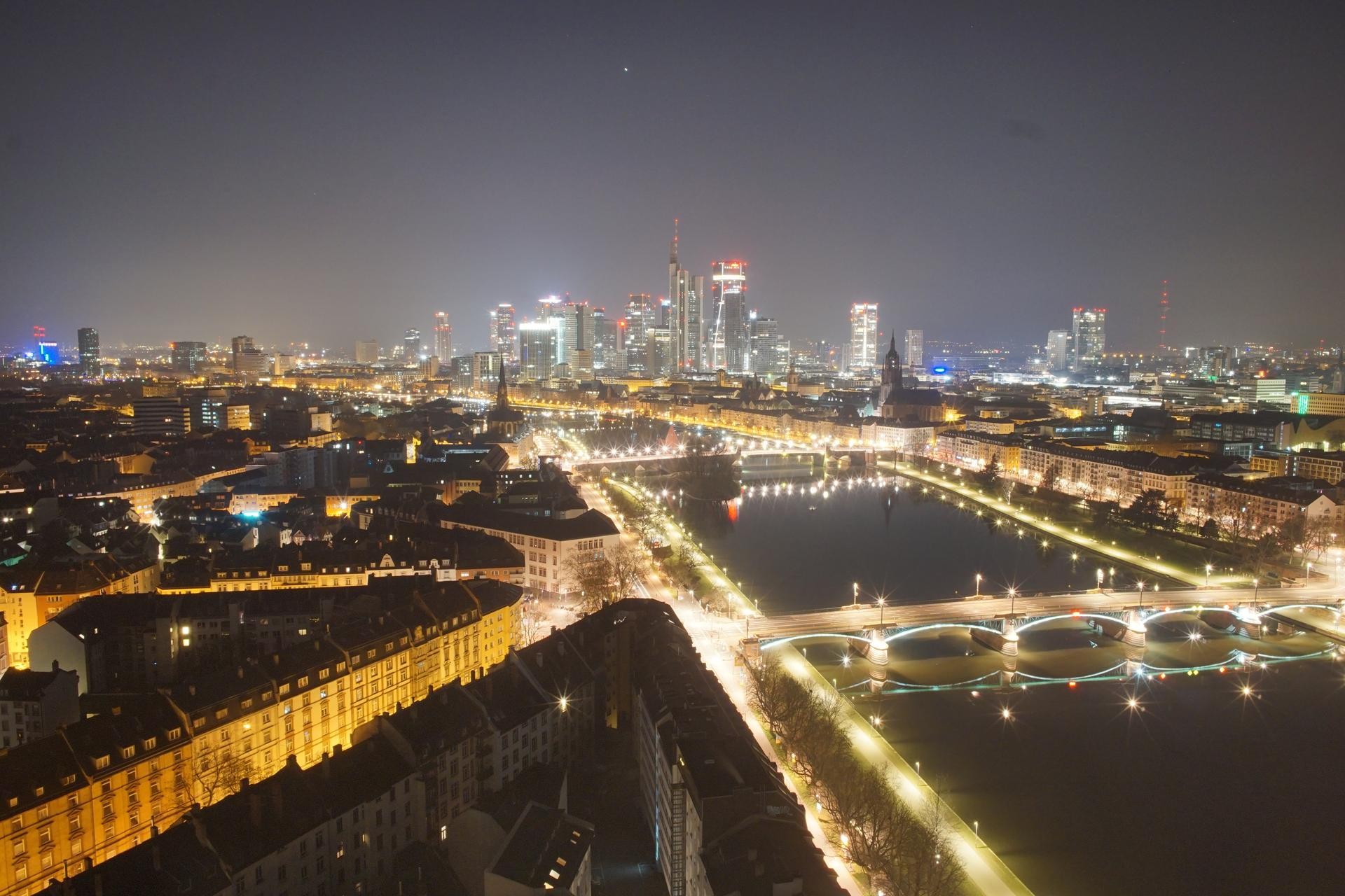 Archiv Foto Webcam Panoramablick auf die Skyline Frankfurt