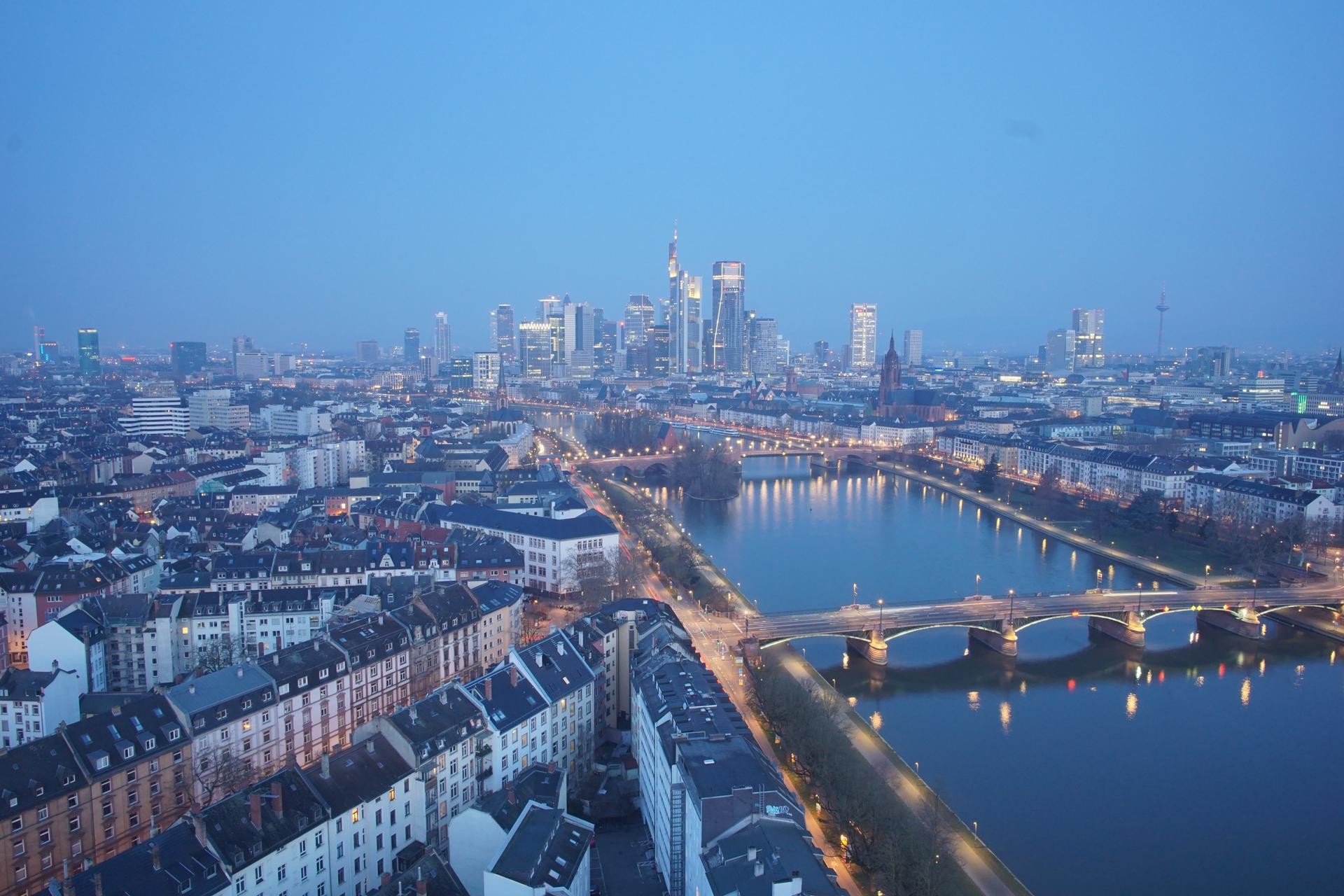 Archiv Foto Webcam Panoramablick auf die Skyline Frankfurt