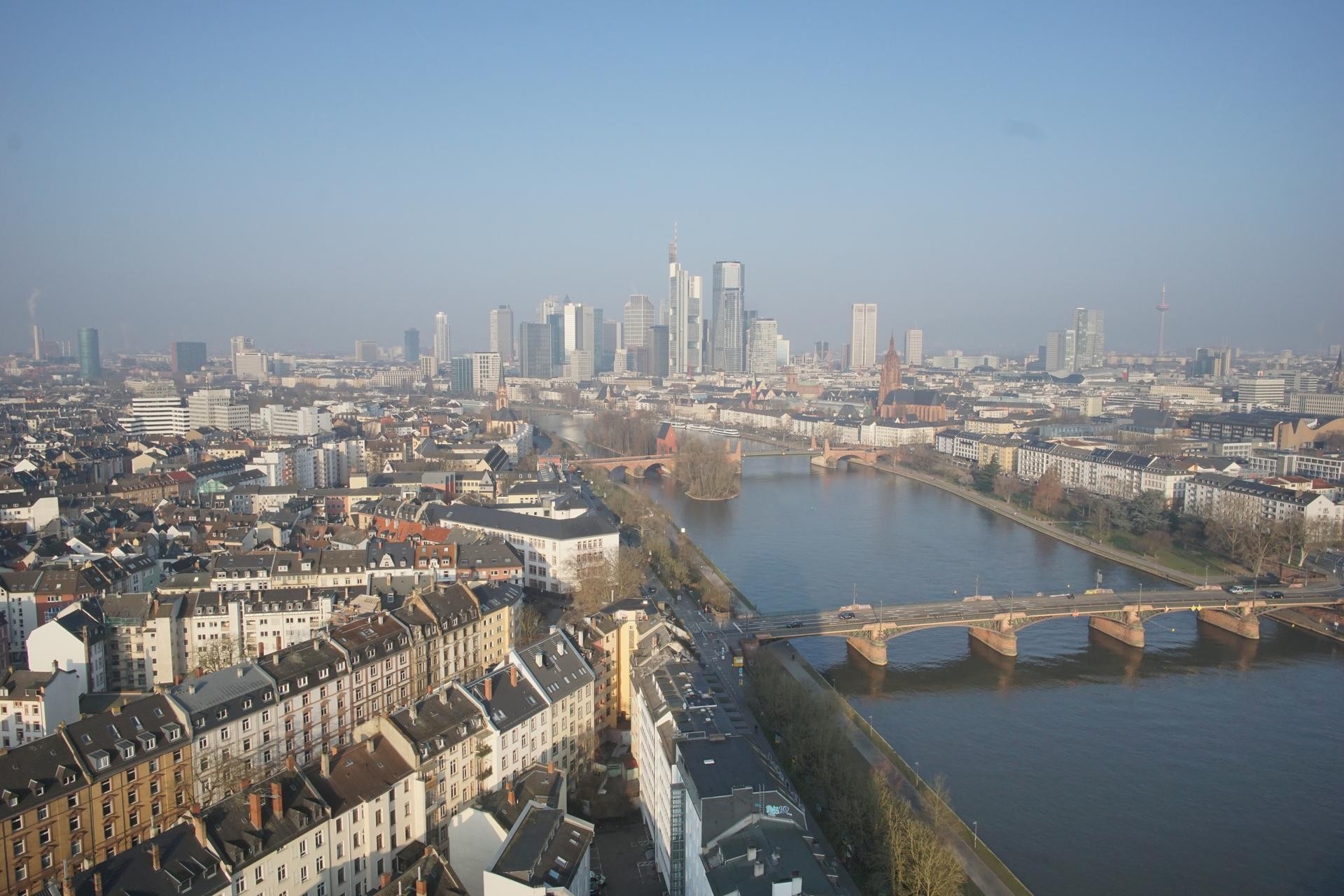 Archiv Foto Webcam Panoramablick auf die Skyline Frankfurt