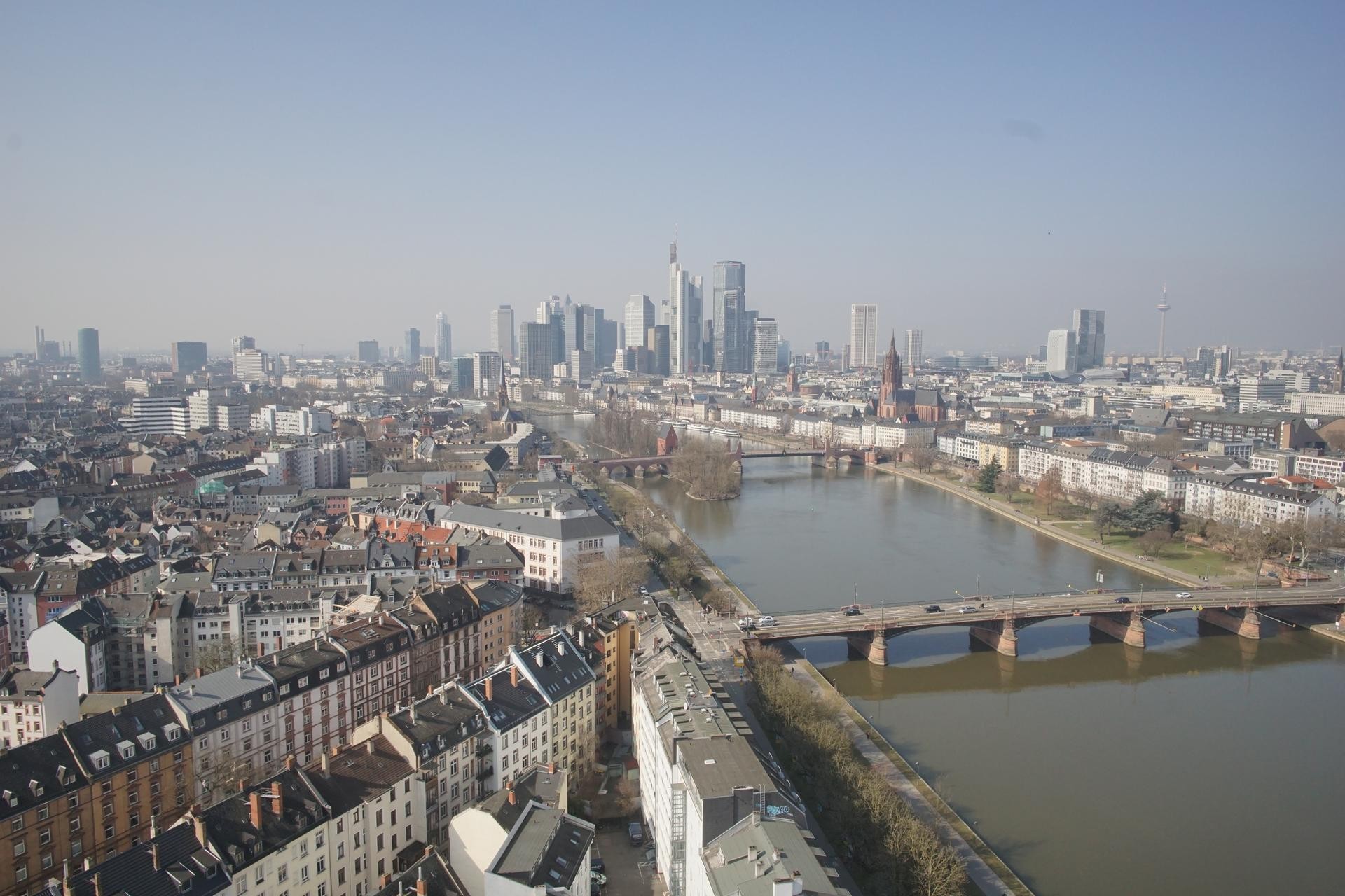 Archiv Foto Webcam Panoramablick auf die Skyline Frankfurt