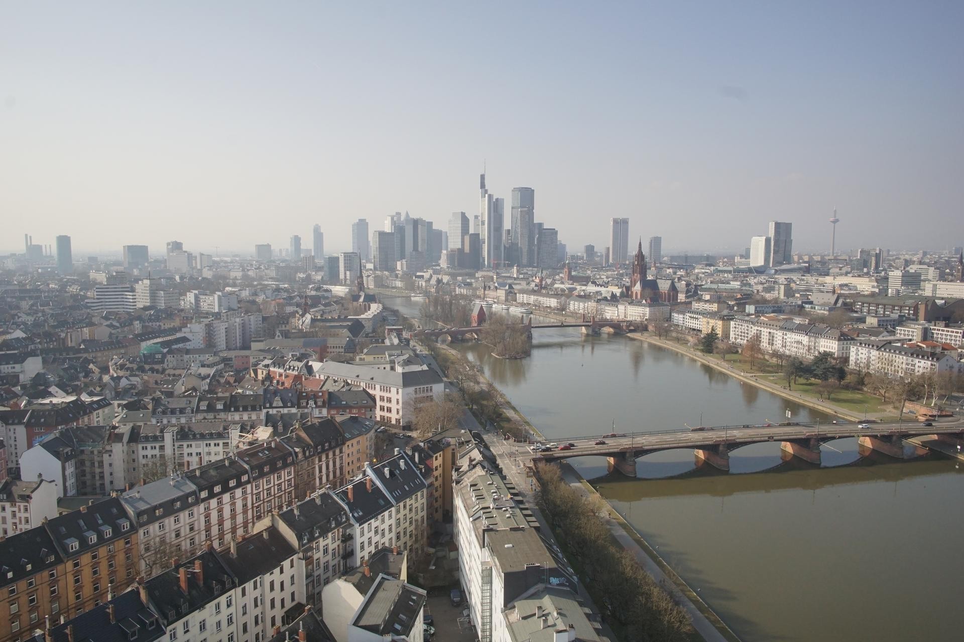 Archiv Foto Webcam Panoramablick auf die Skyline Frankfurt