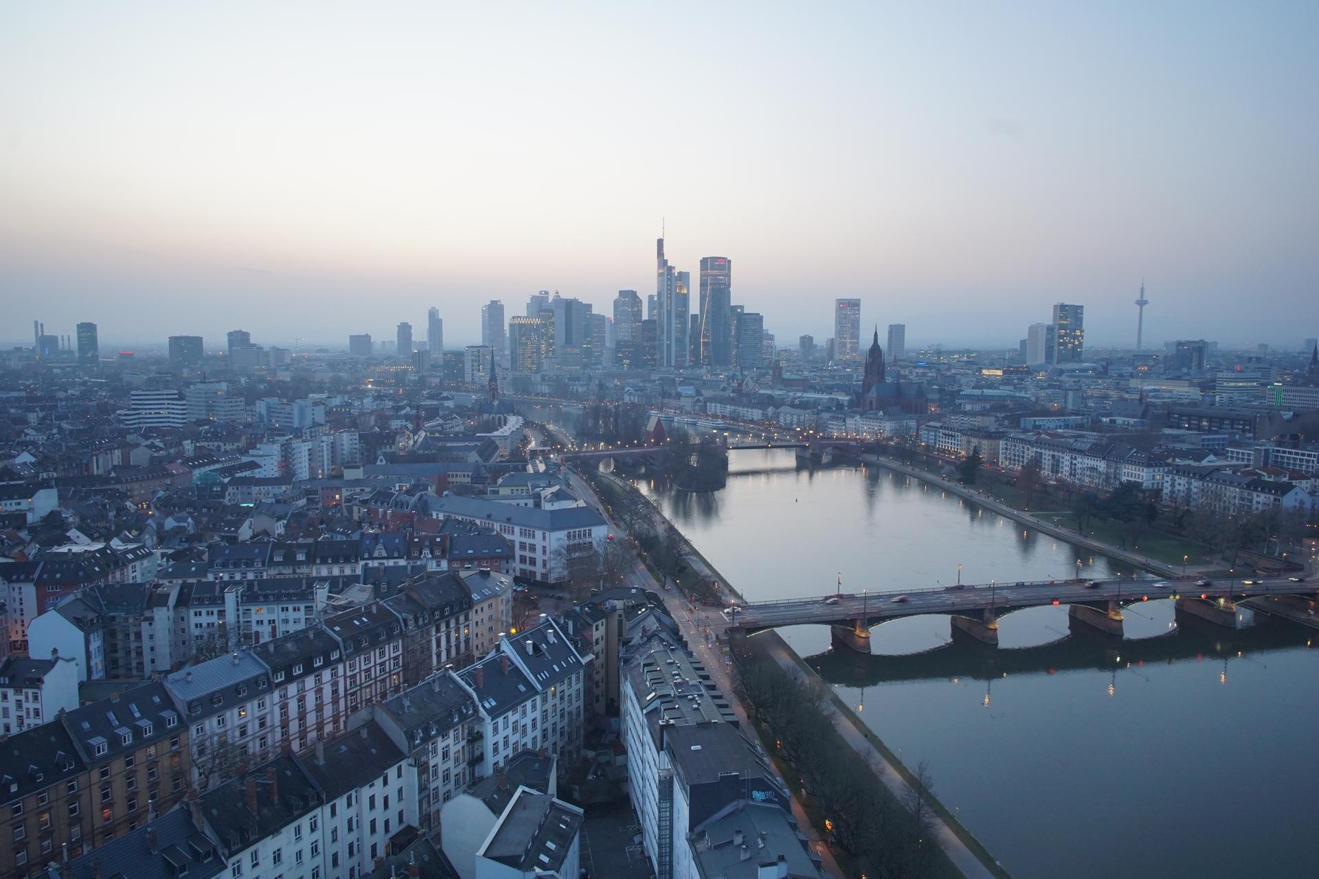 Archiv Foto Webcam Panoramablick auf die Skyline Frankfurt